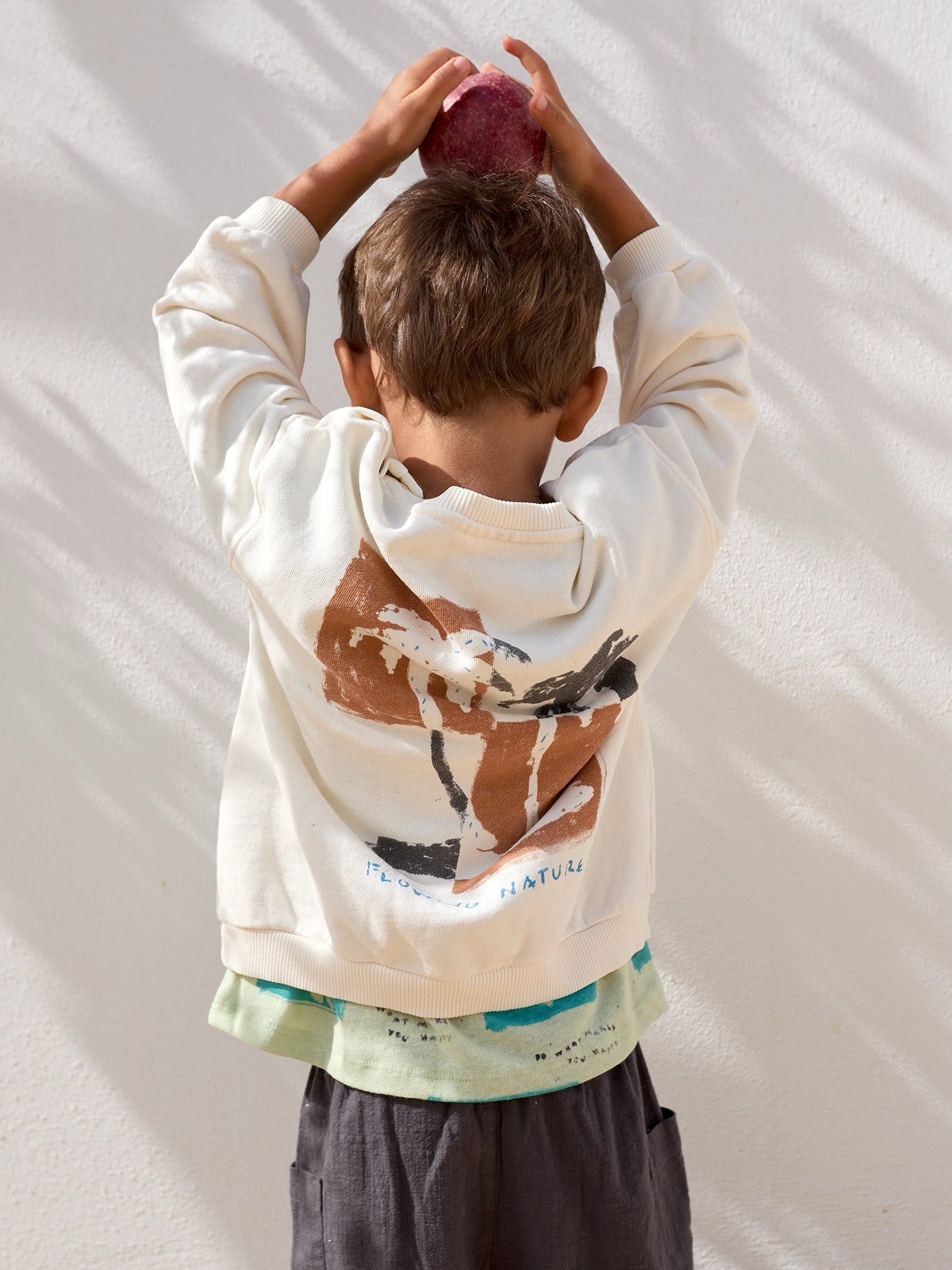 Play Up Sweatshirt and Pant Set || Cream