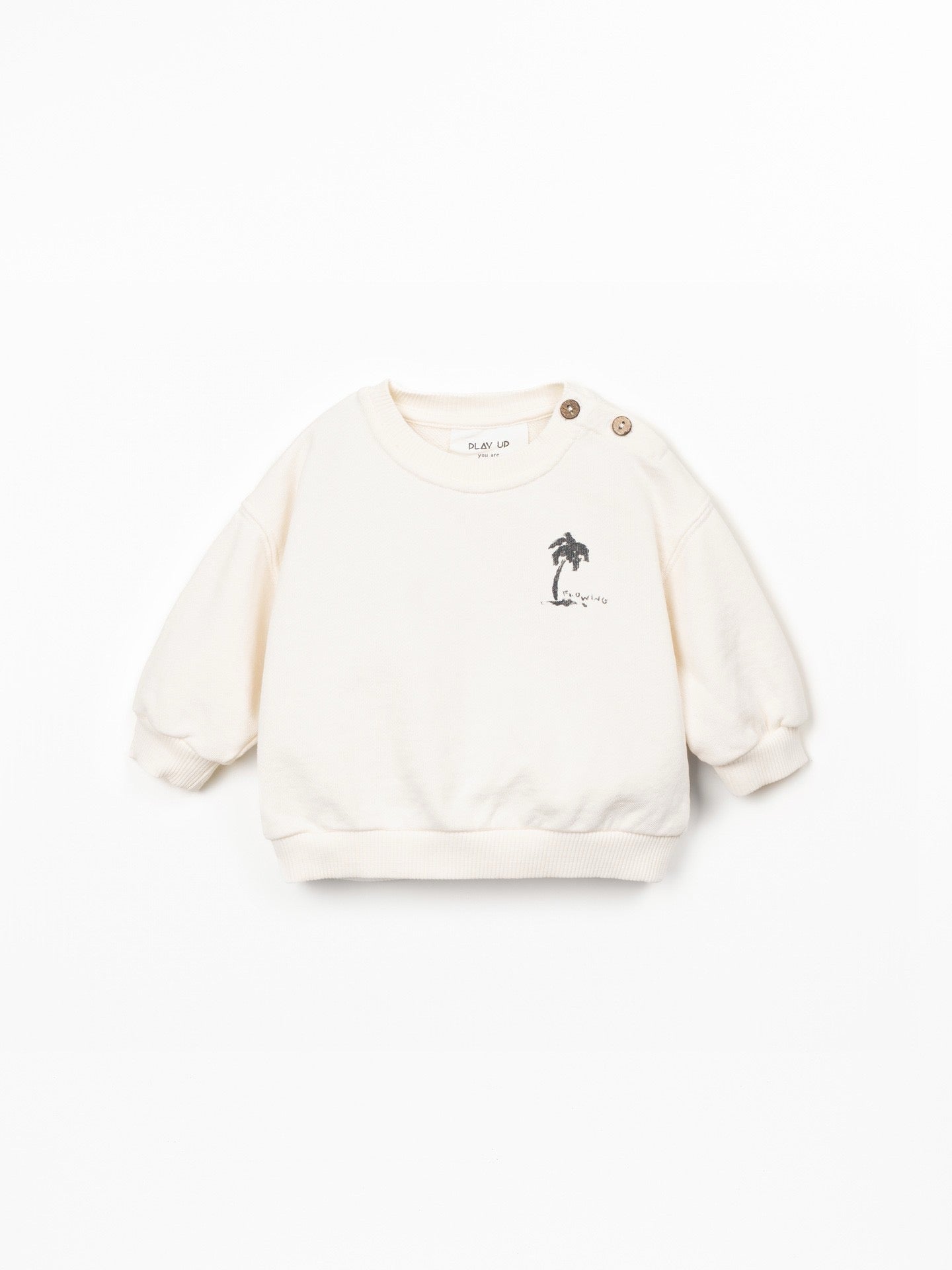 Play Up Sweatshirt and Pant Set || Cream