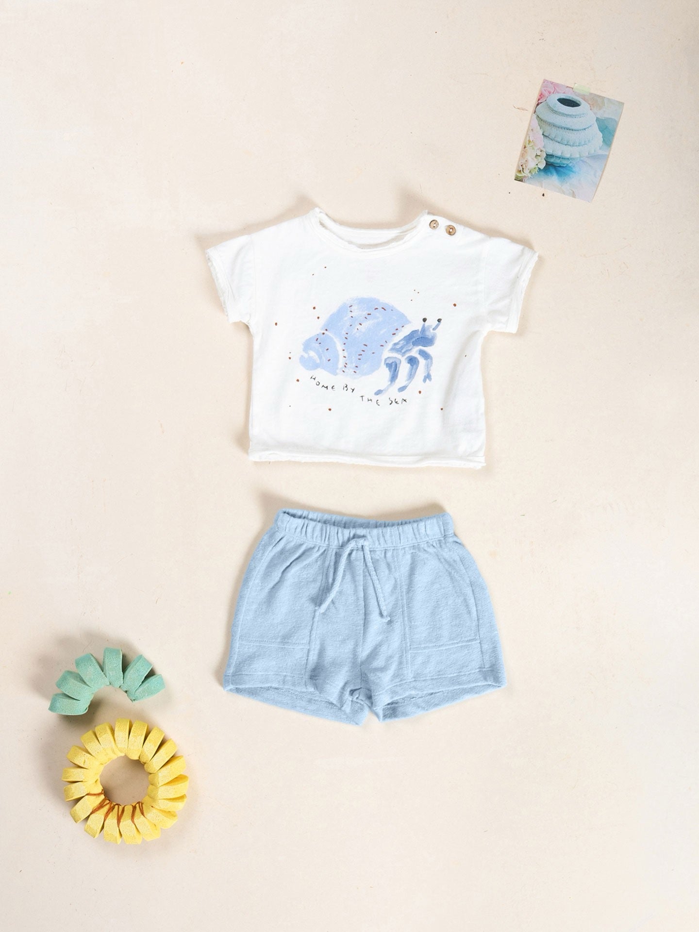 Play Up Jersey Drawstring Shorts || Light Blue