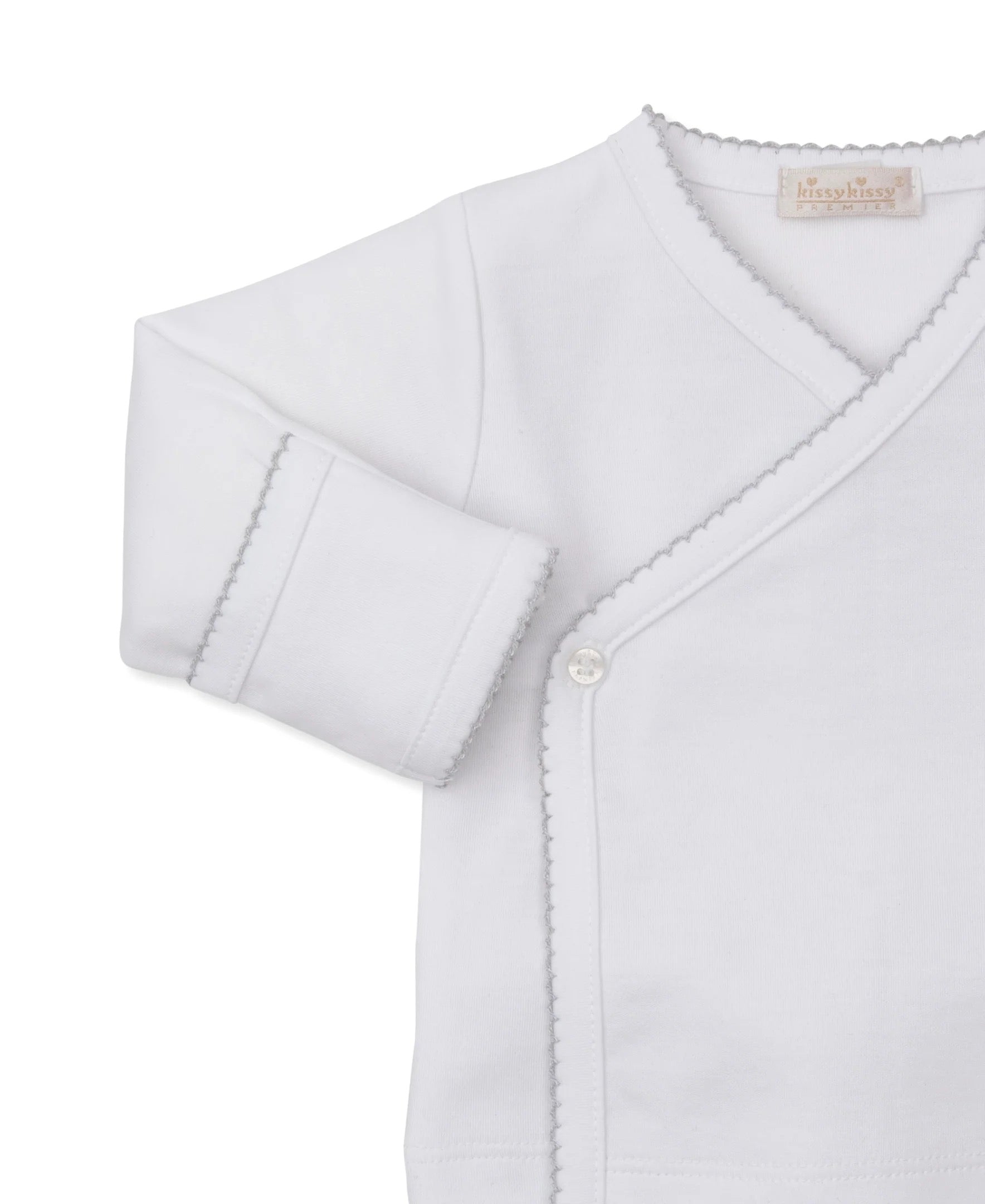 Kissy Kissy Hand Embroidered Two-Piece Pant Set || Silver Sheep