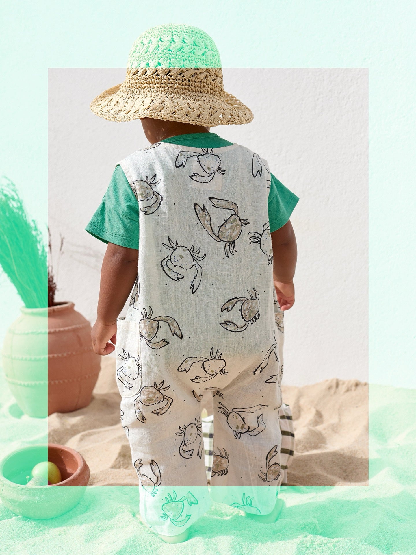 Play Up Printed Linen Jumpsuit || Island Crab