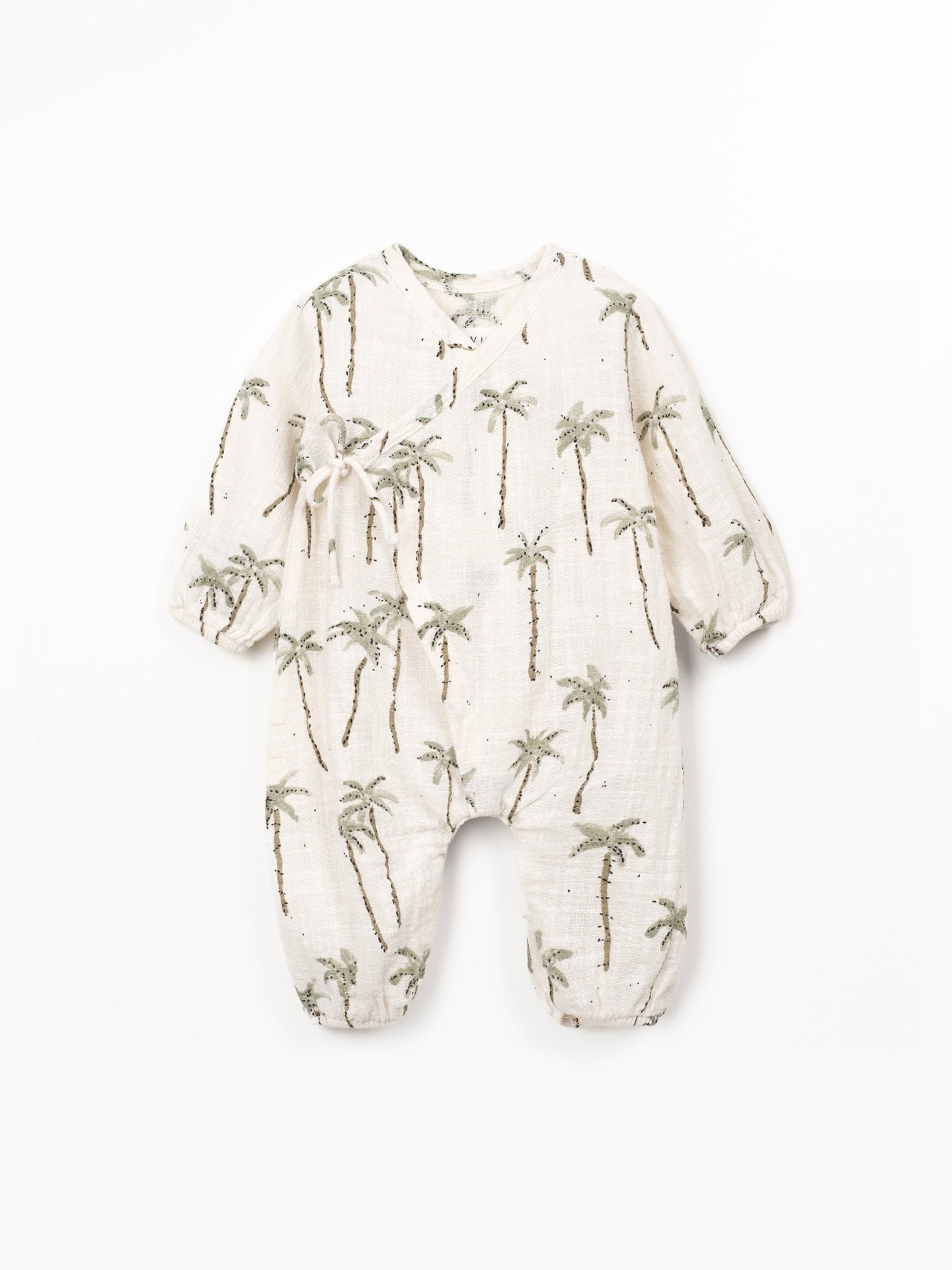 Play Up Organic Cotton Baby Jumpsuit || Palm Tree