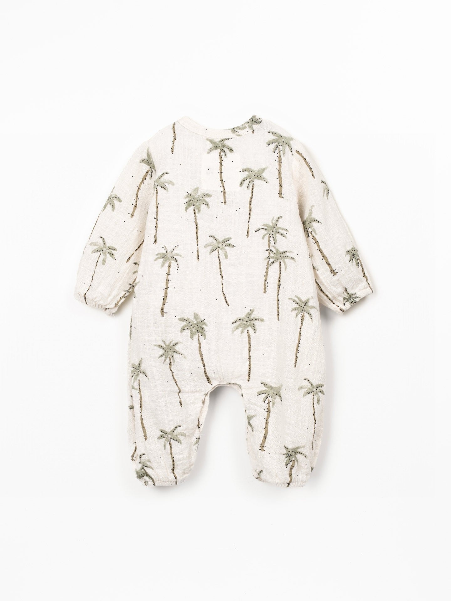 Play Up Organic Cotton Baby Jumpsuit || Palm Tree
