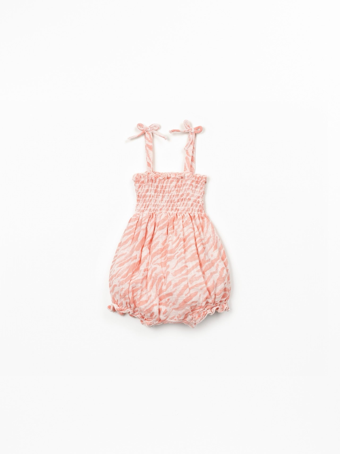 Play Up Organic Cotton Baby Jumpsuit || Pink Zebra