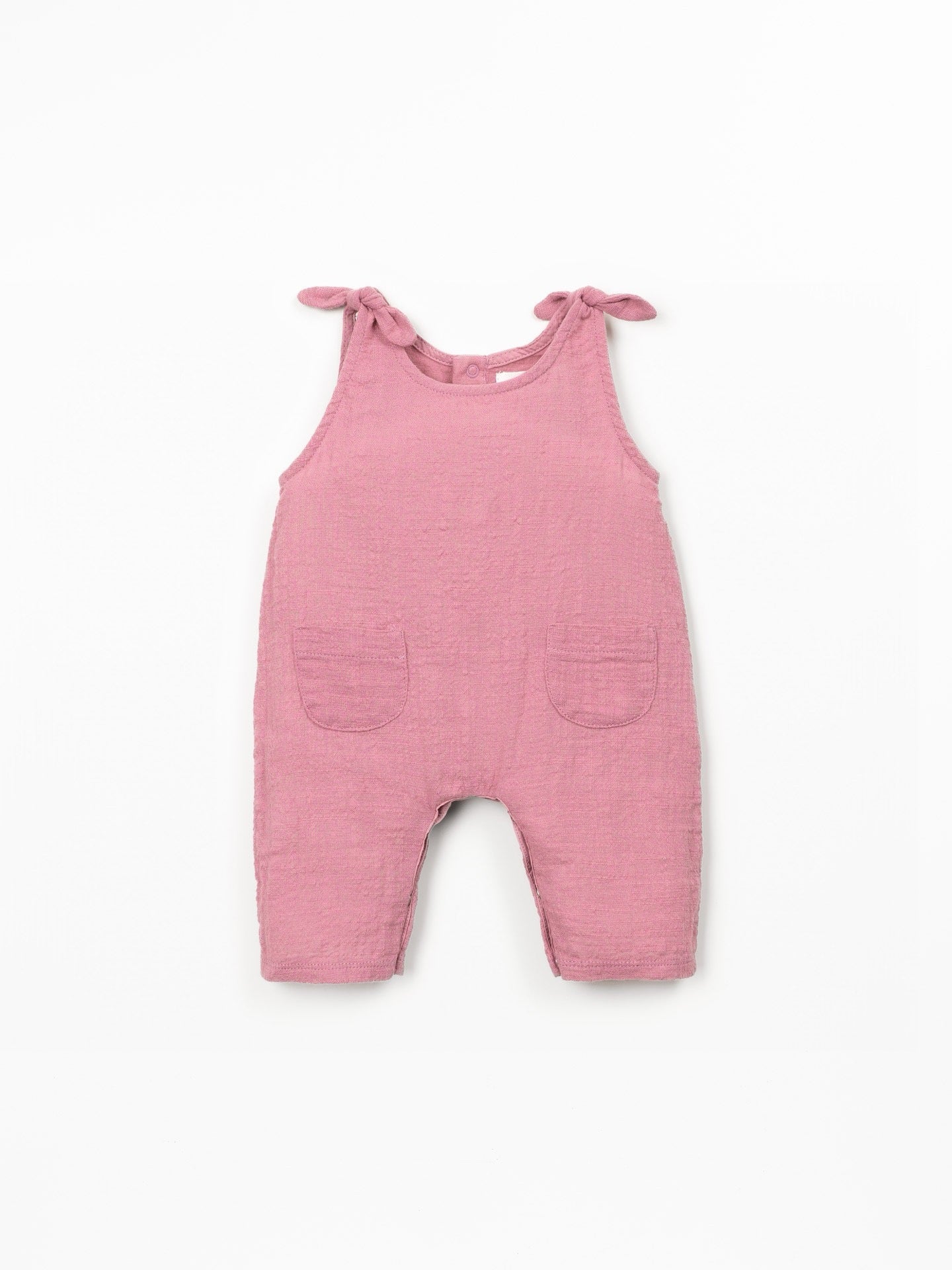 Play Up Organic Cotton Baby Pocket Jumpsuit || Berry