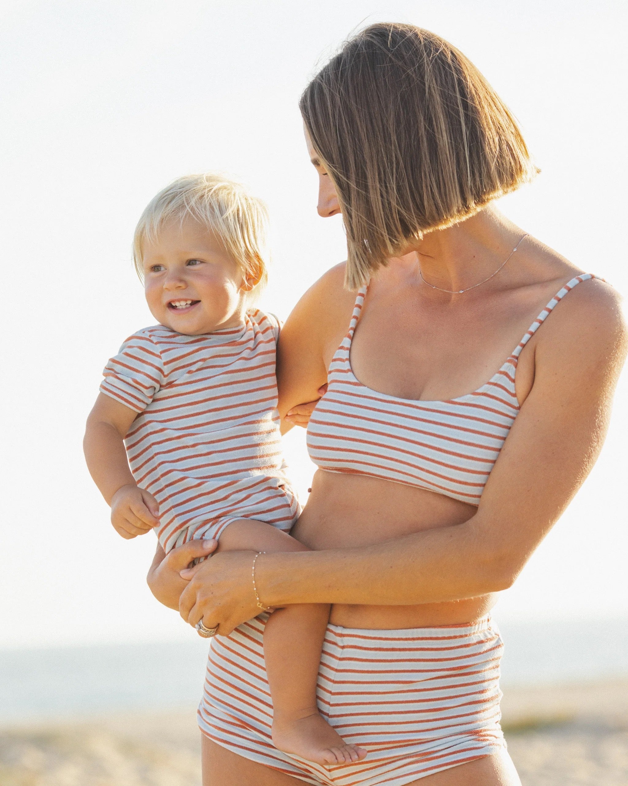 Rylee + Cru Shorty One Piece Swimsuit || Americana Stripe