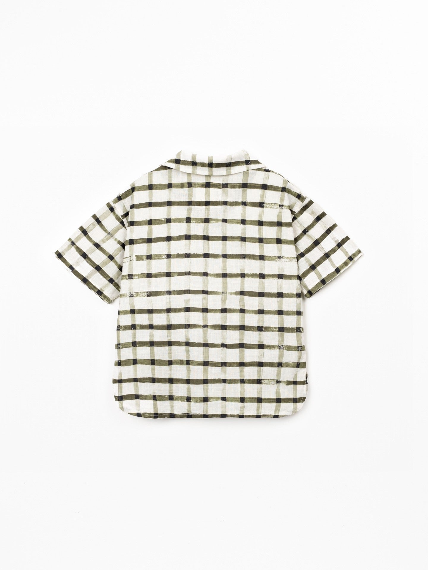 Play Up Short Sleeve Plaid Shirt || Olive