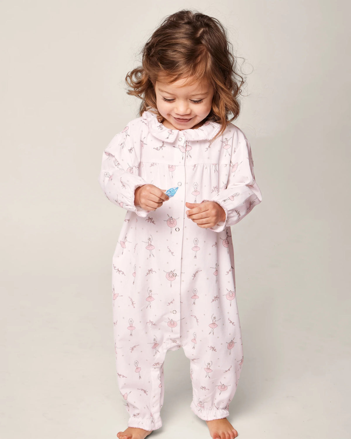 Petite Plume Baby's Twill Madeline Romper || Sugar Plum Fairy