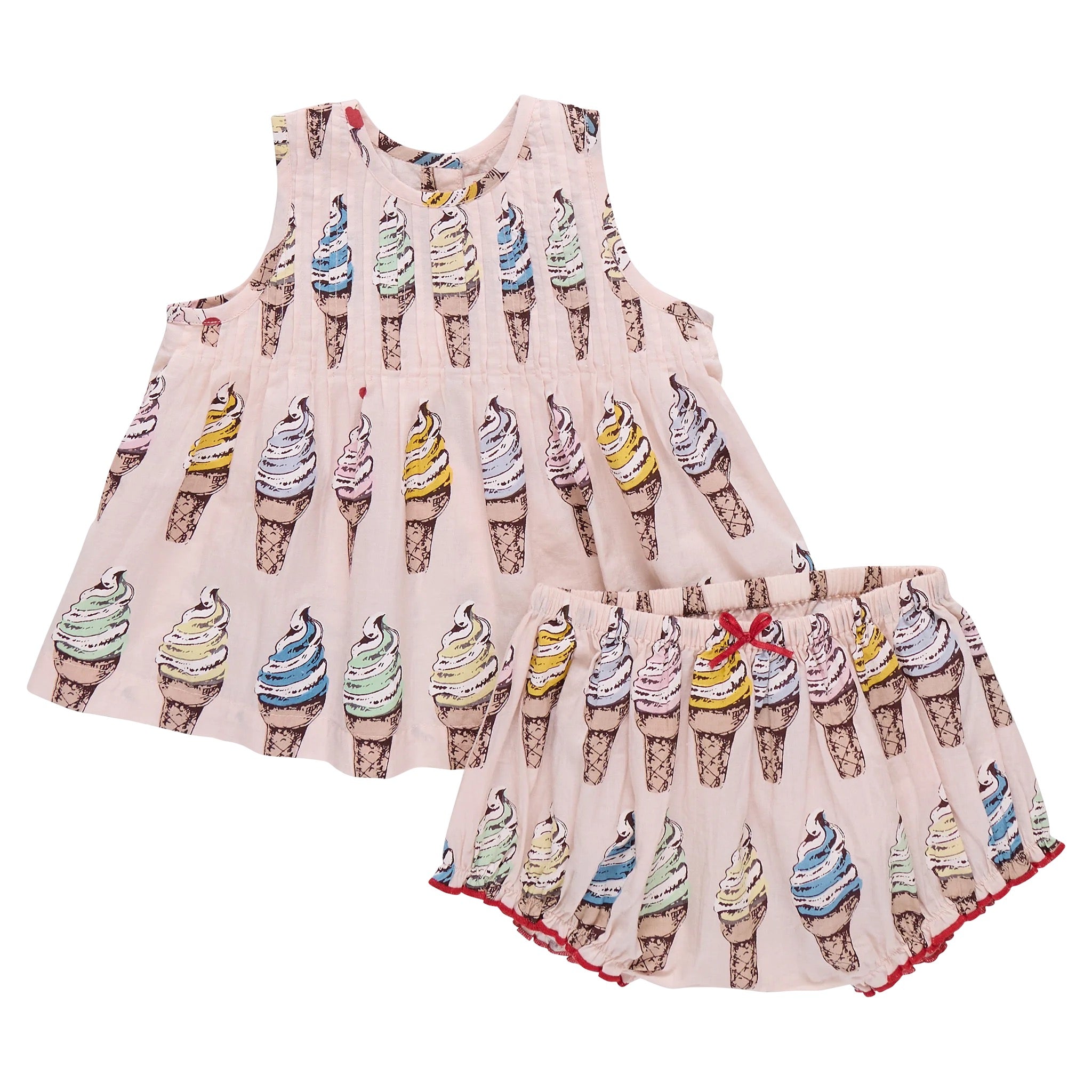 Pink Chicken Baby Girls Jaipur 2-PC Set || Pink Soft Serve