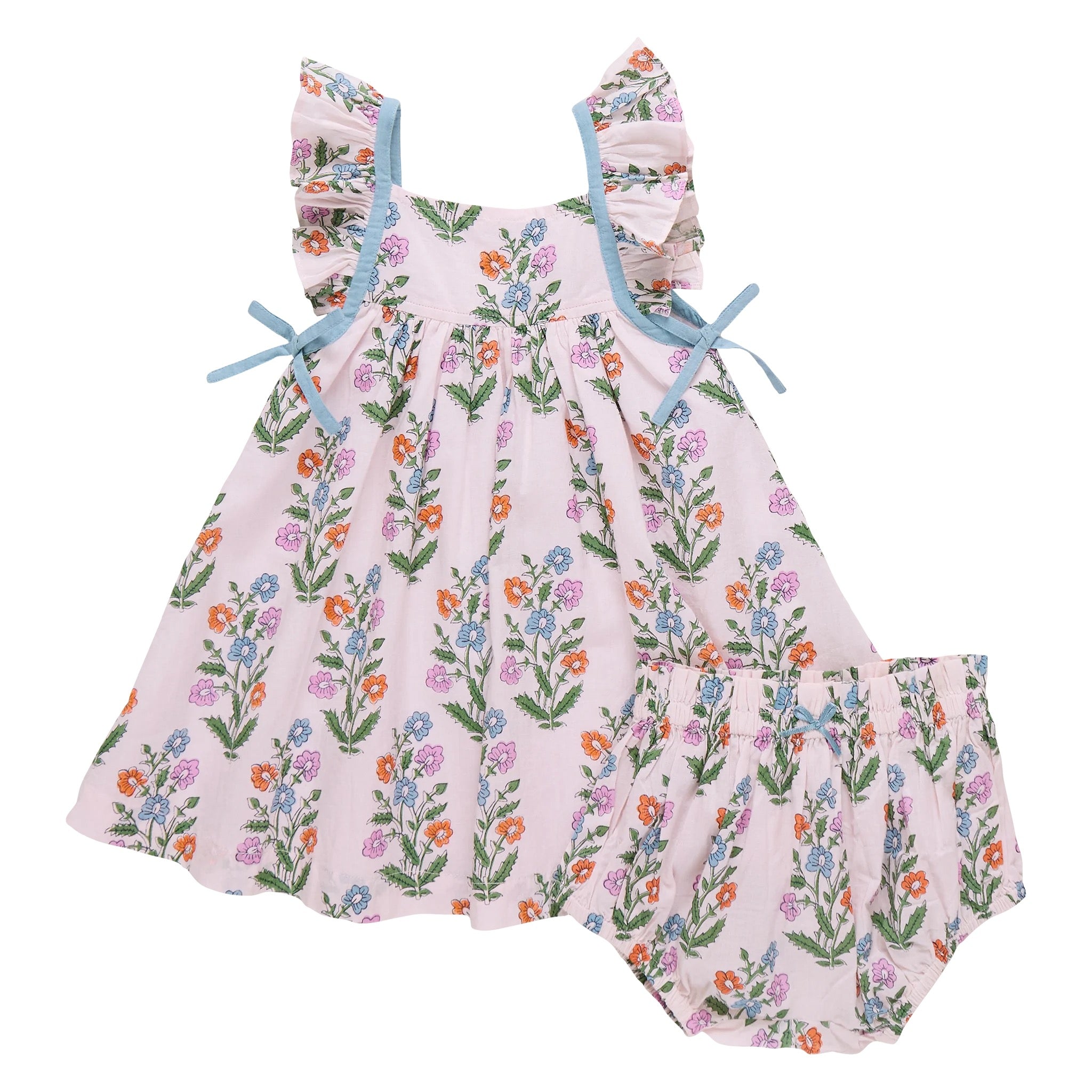 Pink Chicken Baby Girls Ailee Dress Set || Pink Dewdrop