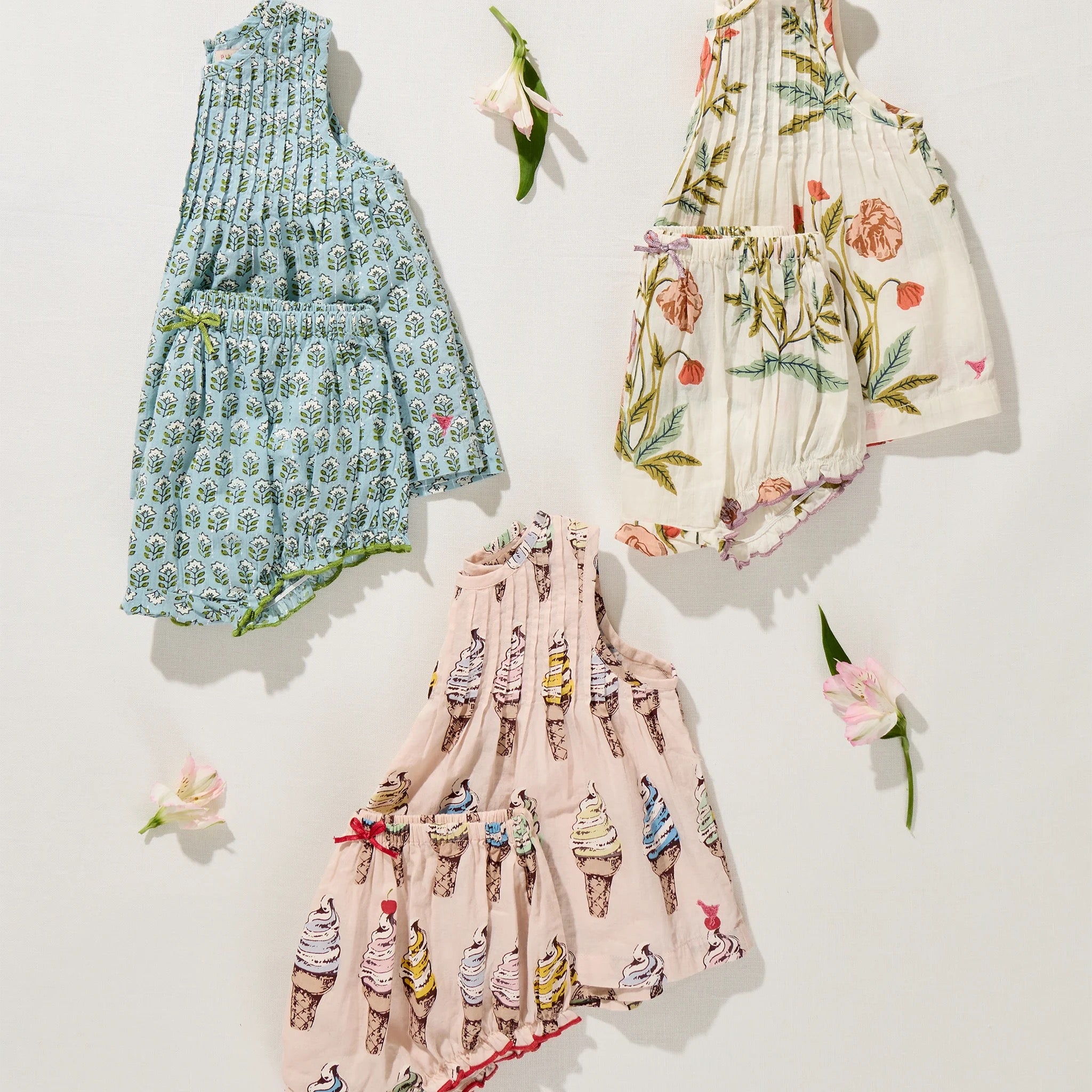 Pink Chicken Baby Girls Jaipur 2-PC Set || Blue Prairie