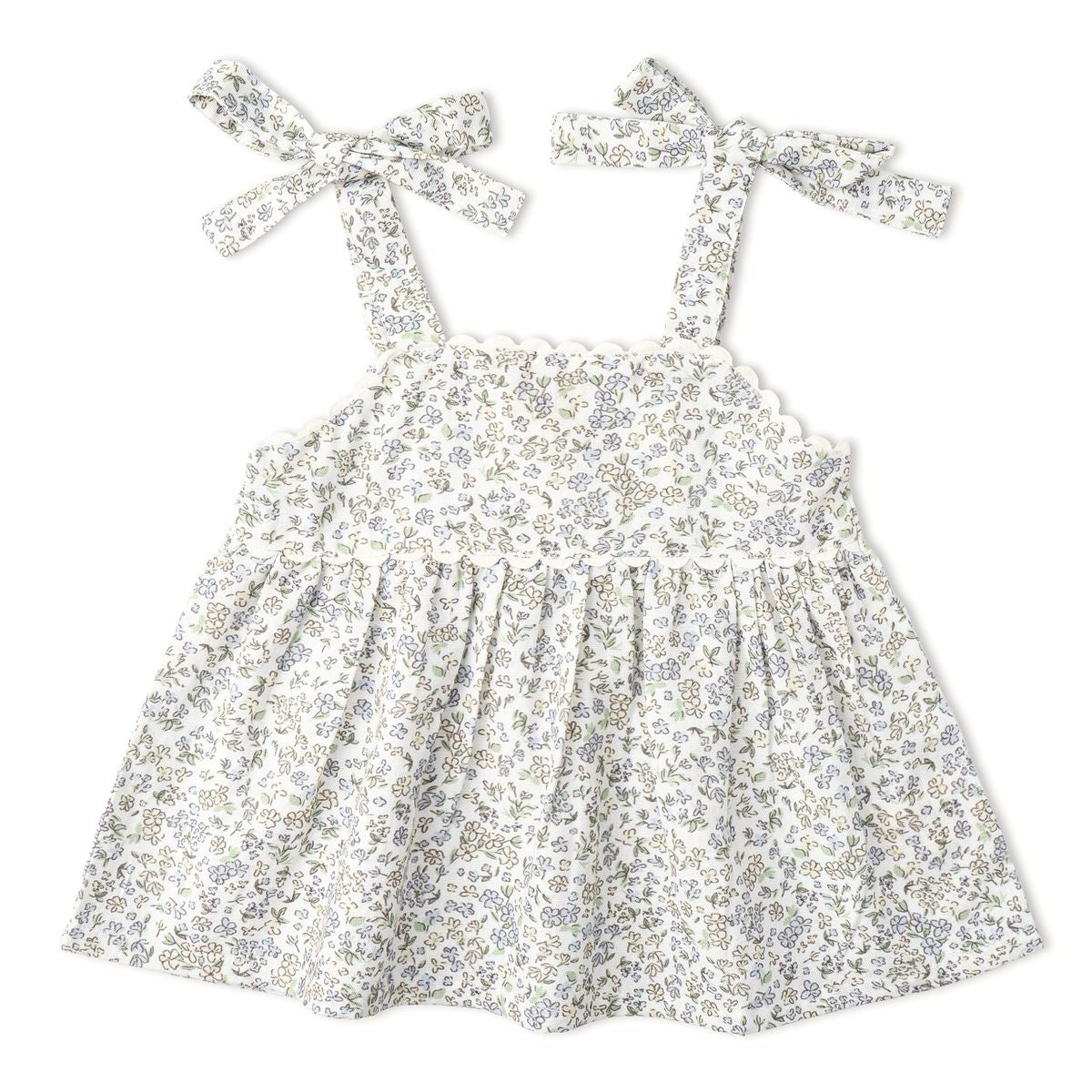 Make Make Organics tie up Top & Shorts Set || Tulle Floral