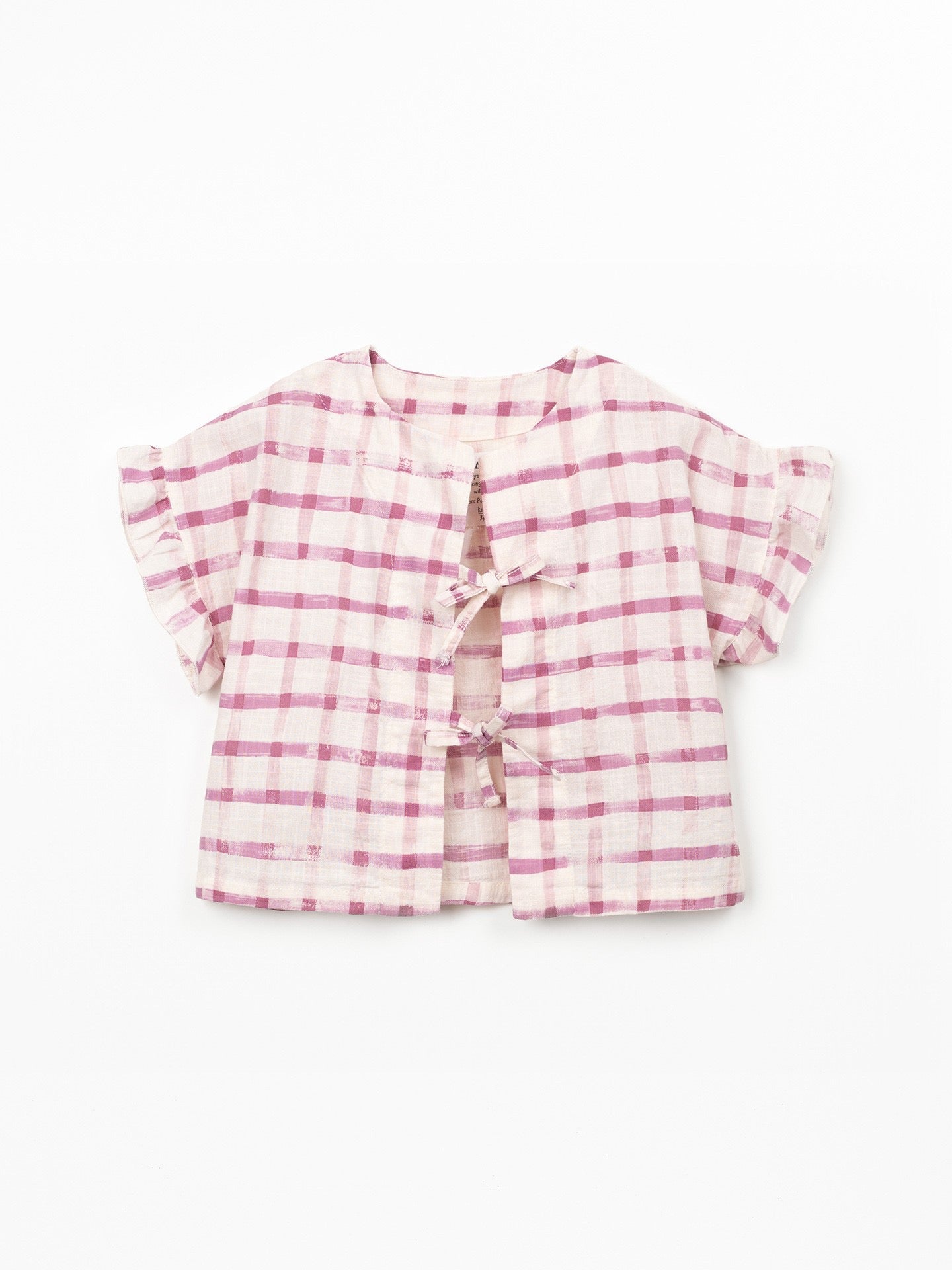 Play Up Girls Shirt with Plaid Print