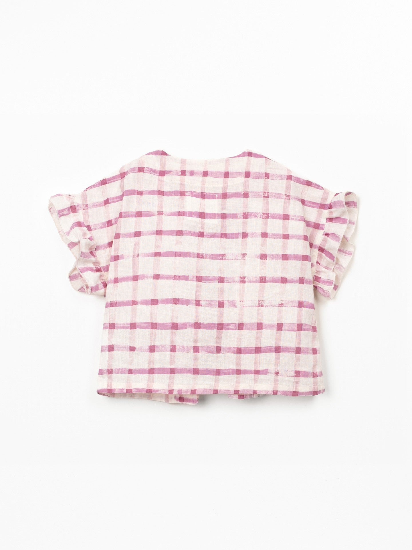 Play Up Girls Shirt with Plaid Print