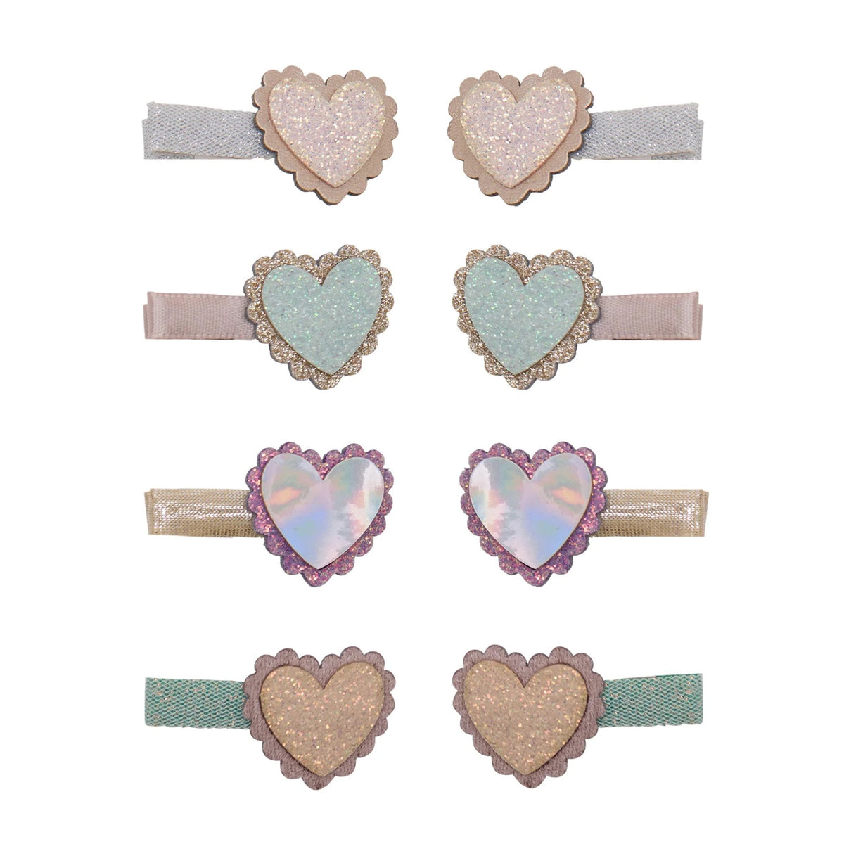 Mimi and Lula Scalloped Heart Hairclips