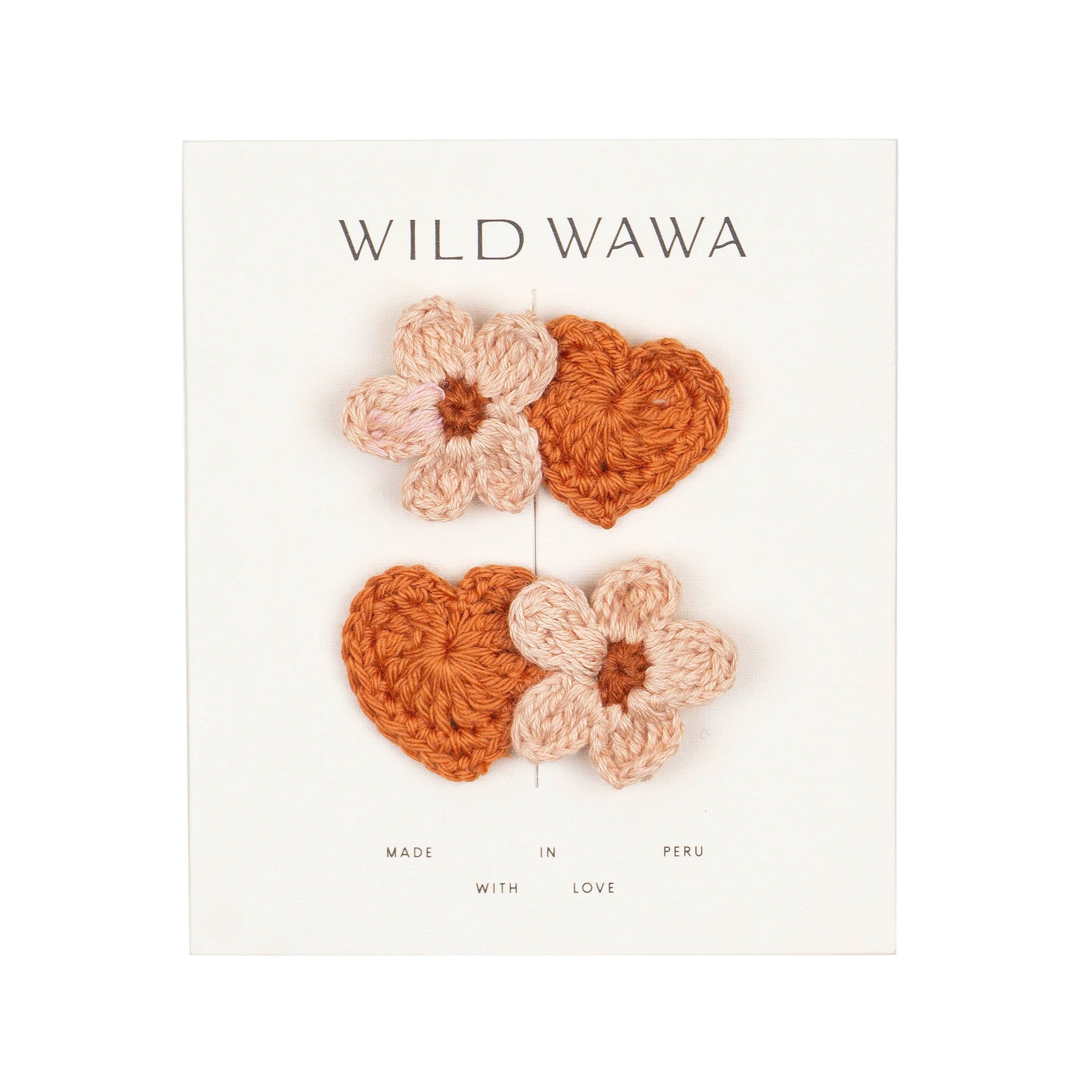 Crochet Hair Clip Set || Desert Rose