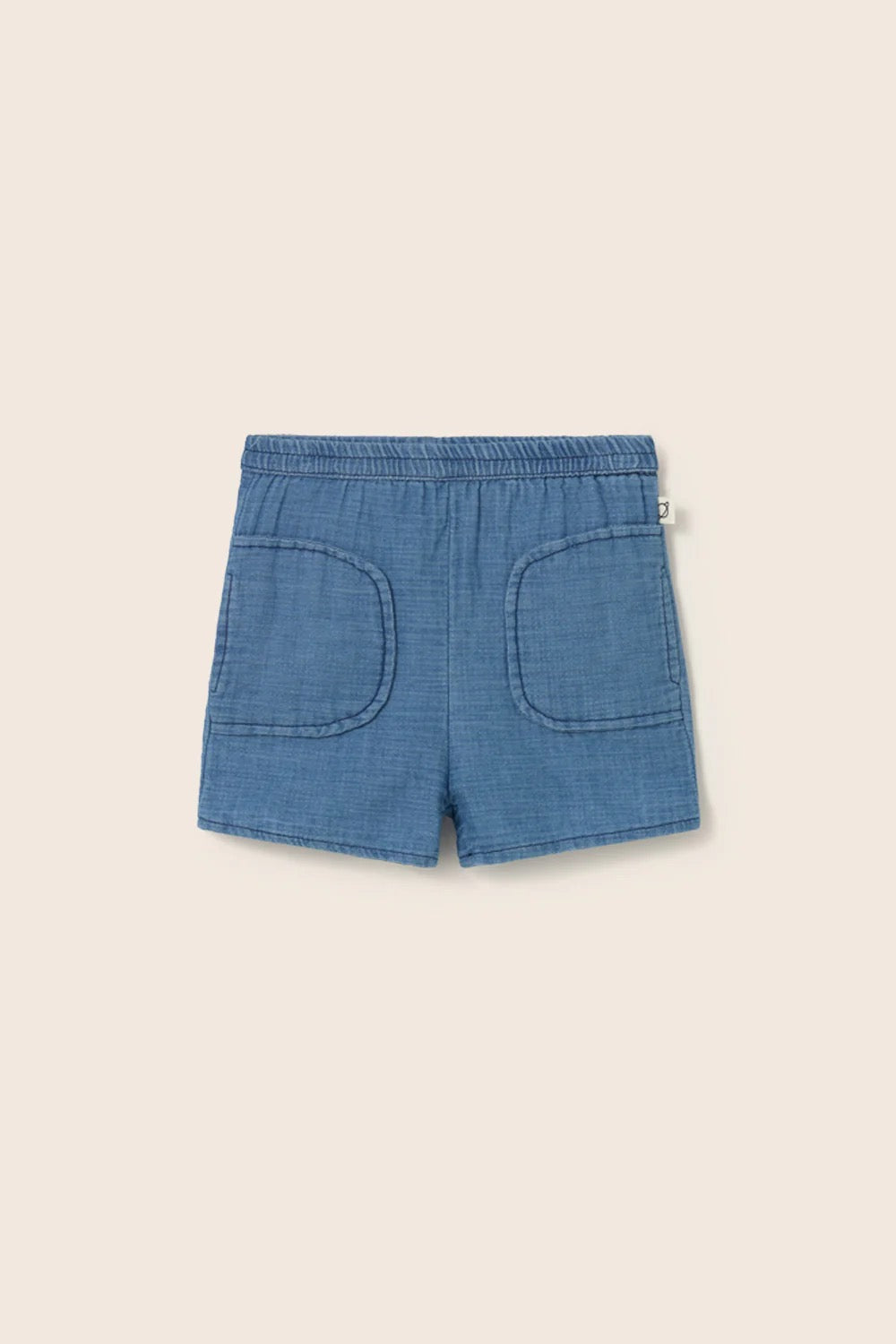 Denim Gauze Cotton Baby Shorts || Blue