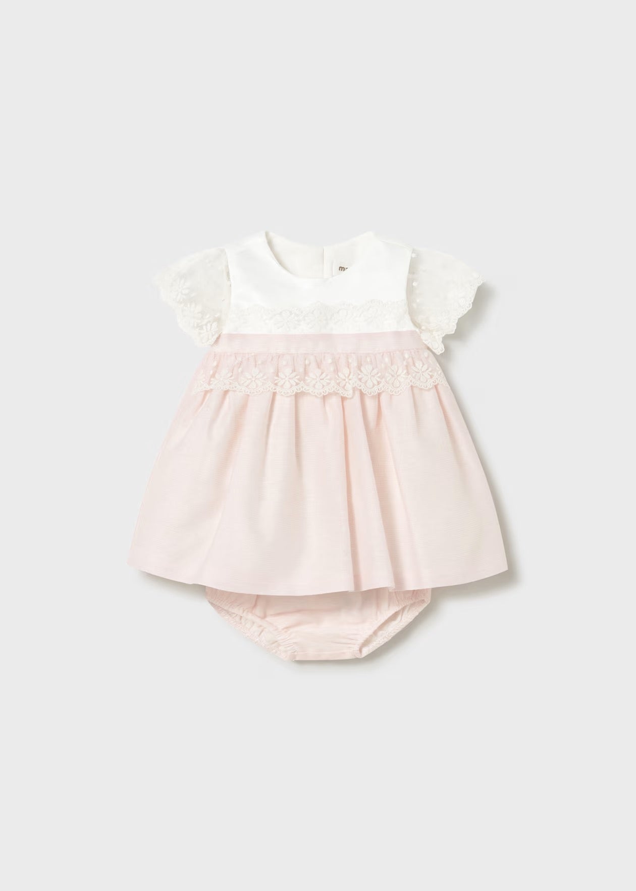 Mayoral Newborn Girl Dress with Bloomers || Tulip