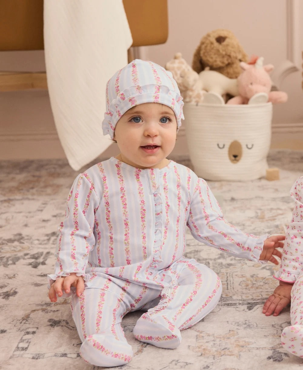 Kissy Kissy Zip Footie || Rose Renaissance