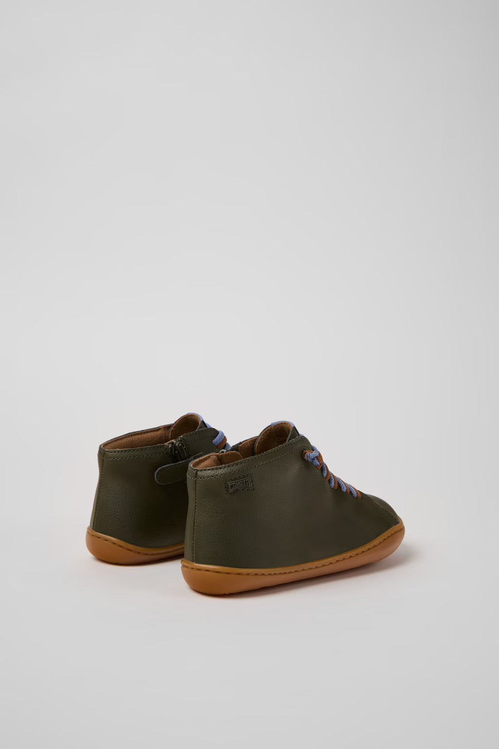 Peu Green Leather Boots for Kids