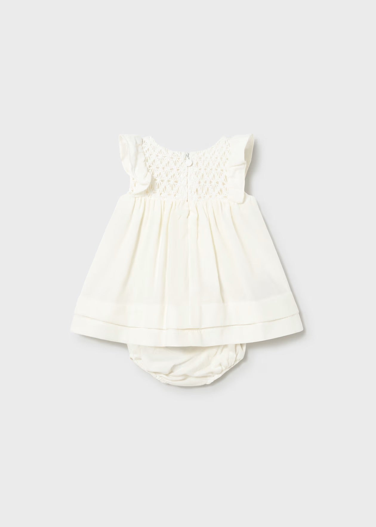 Mayoral Newborn Girls Dress with Bloomers || Ceramic