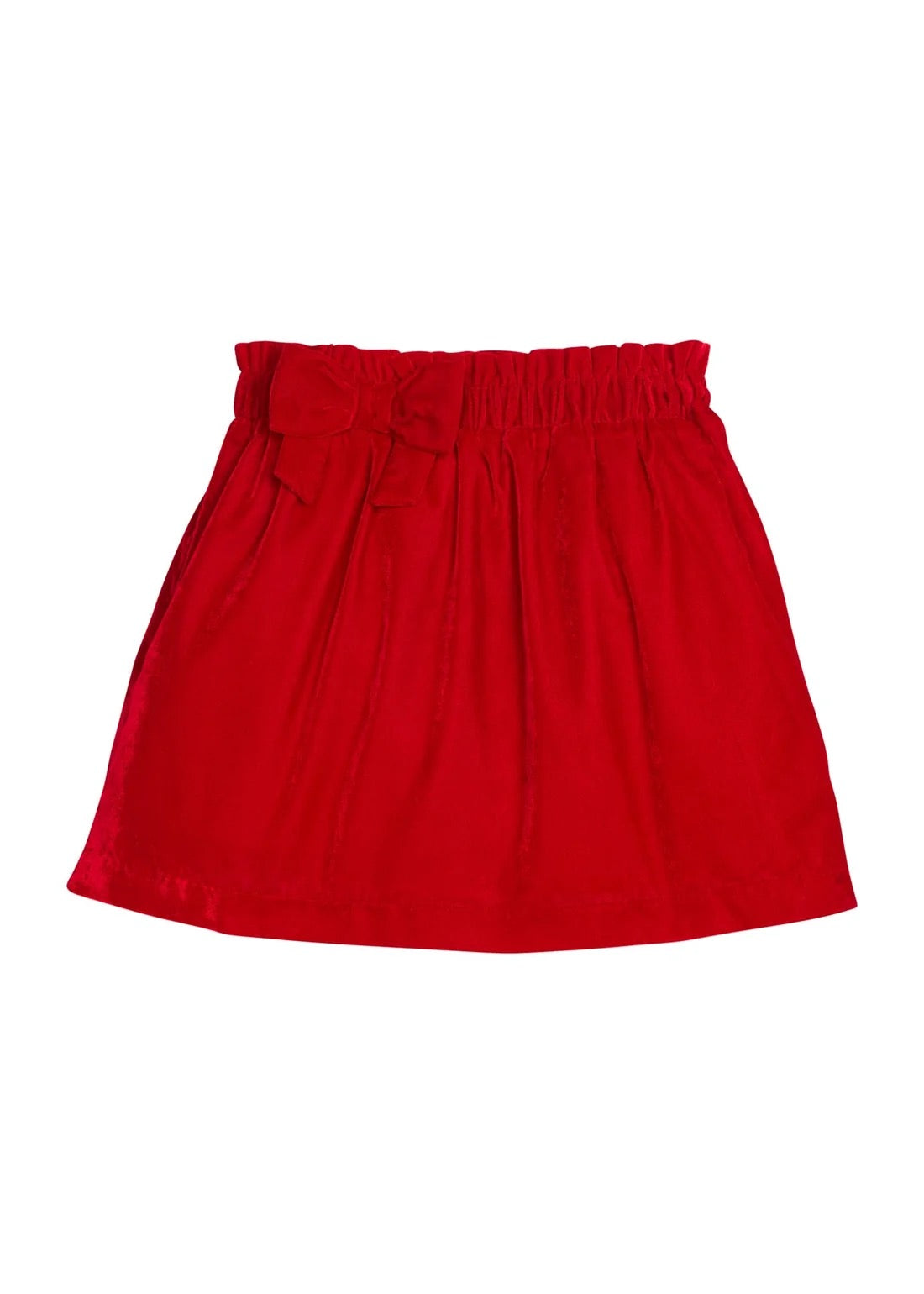 Little English Paperbag Bow Skirt || Red Velvet