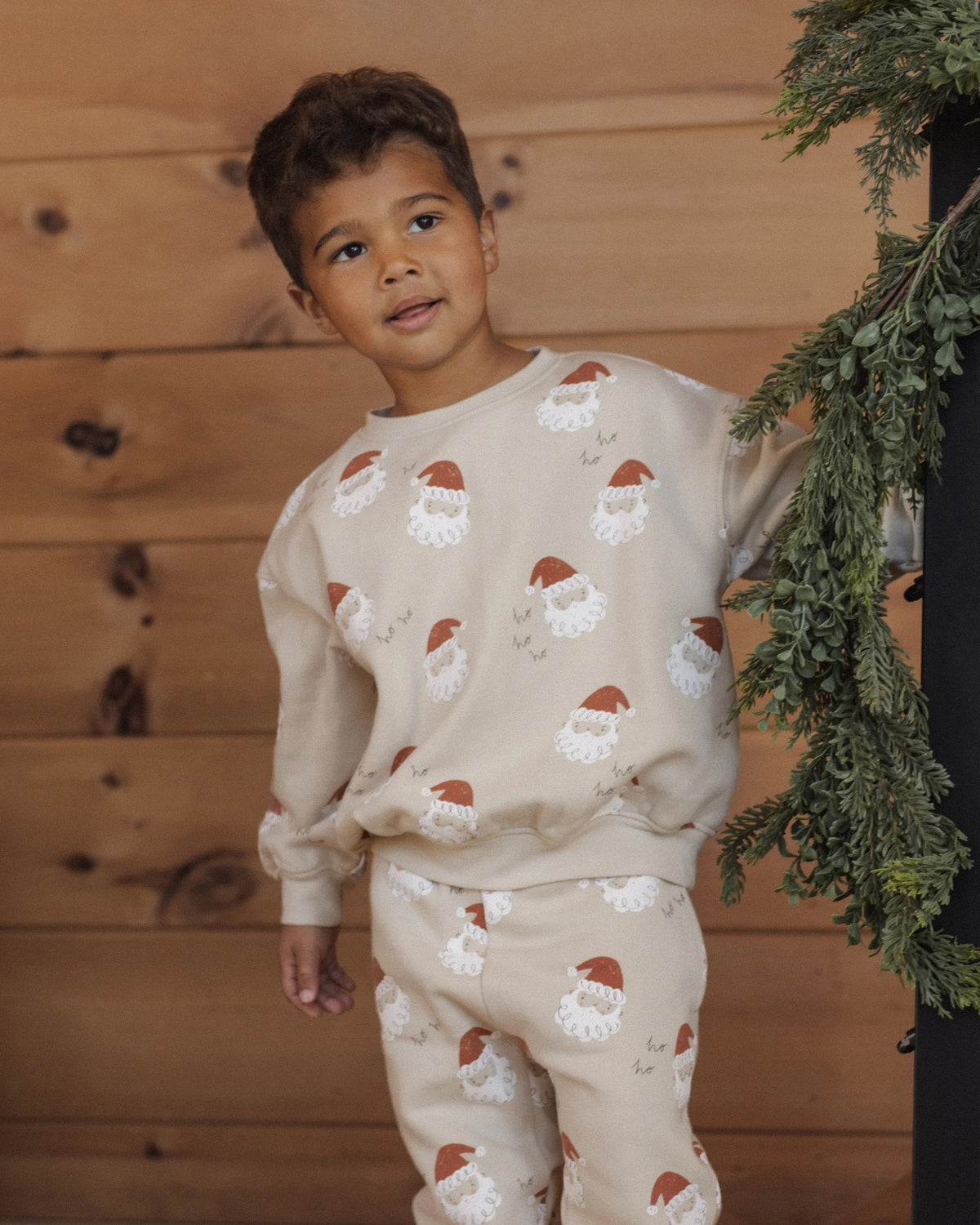 Rylee + Cru Relaxed Sweatshirt & Jogger Pant Set || Santa