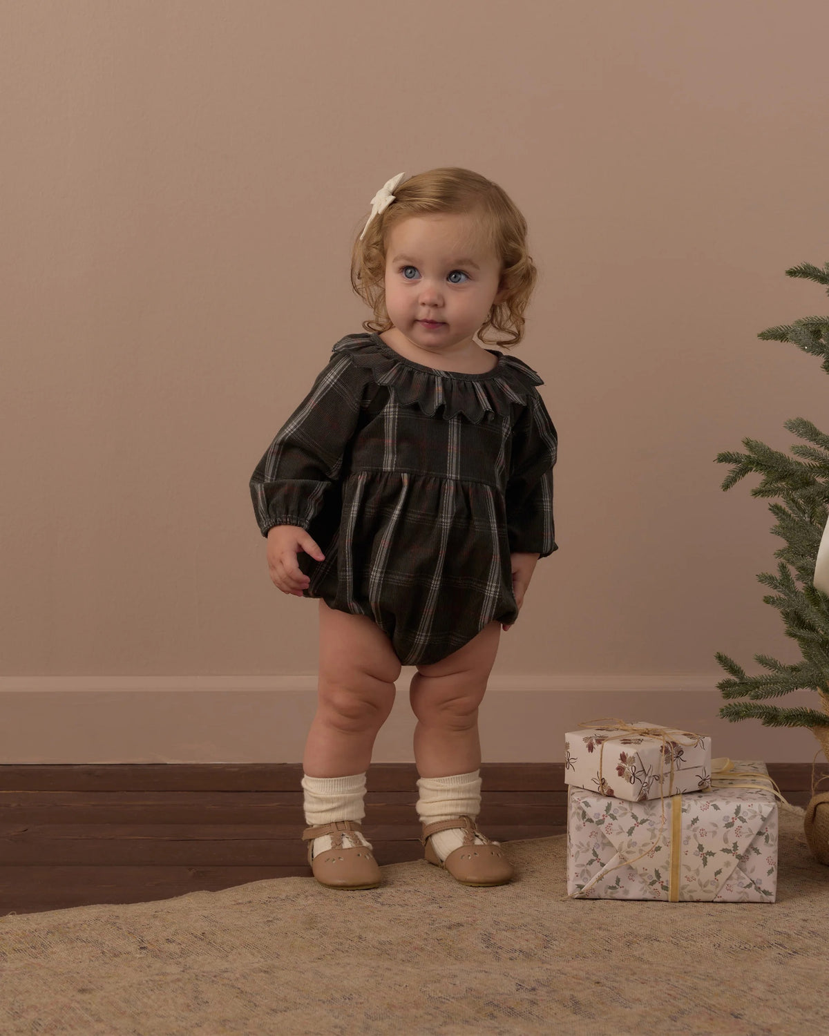 Rylee + Cru Freya Romper || Holiday Plaid