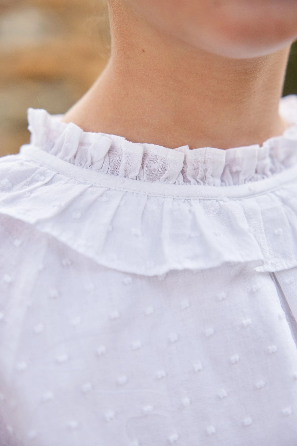 Little English Lauren Blouse || Ivory