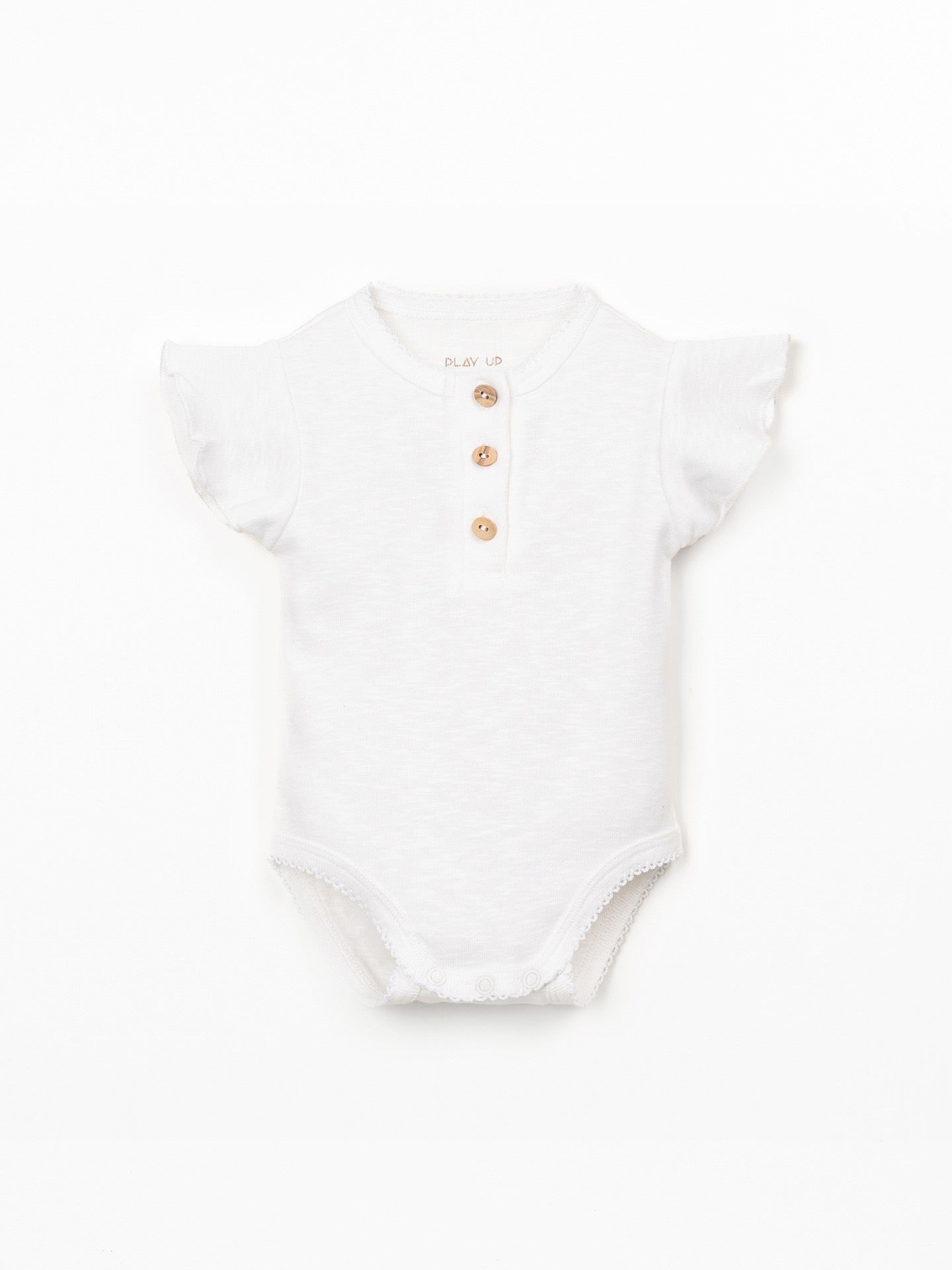 Play Up Girls Organic Cotton Body Suit || White