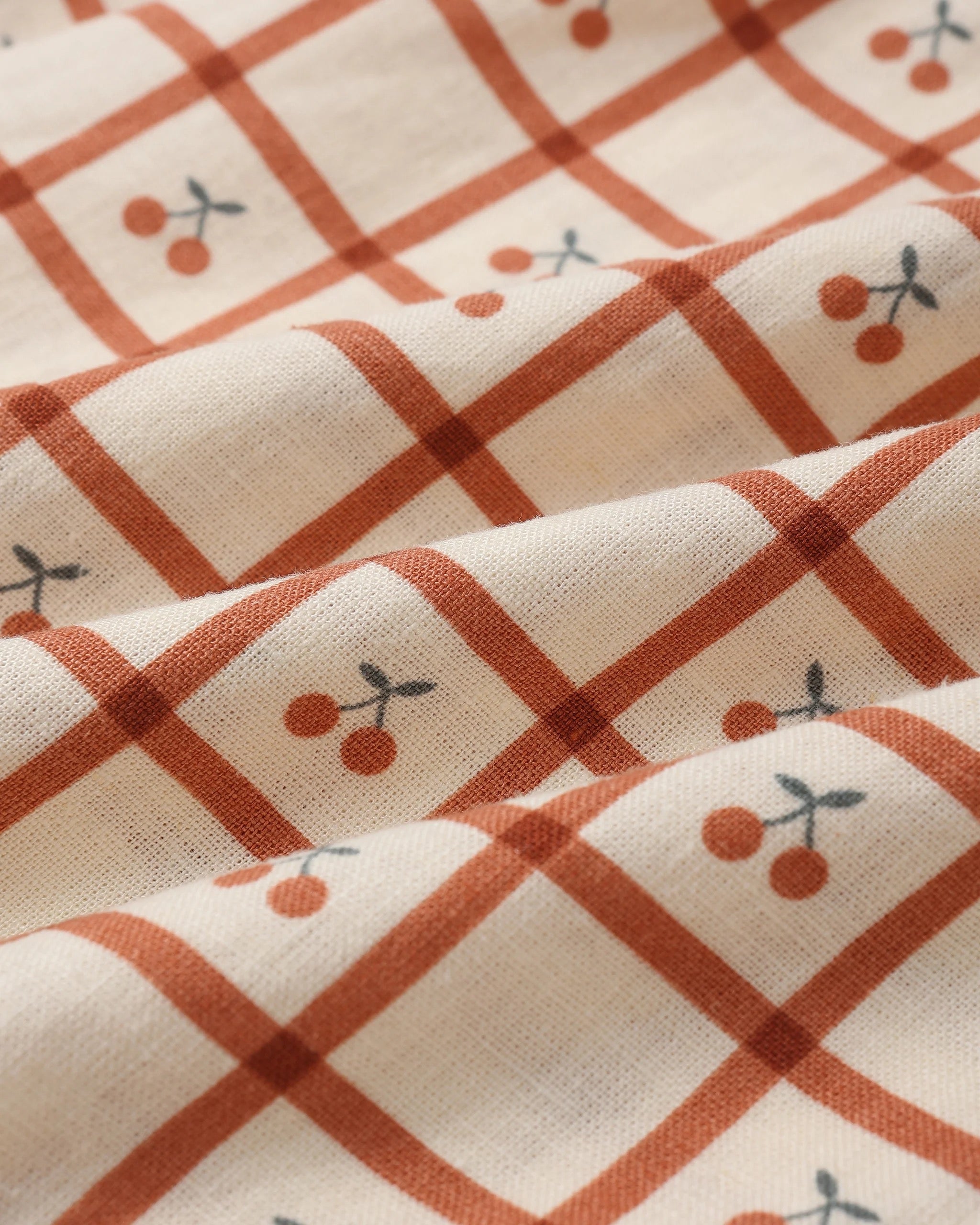 Rylee + Cru Collared Babydoll Dress || Cherry Check
