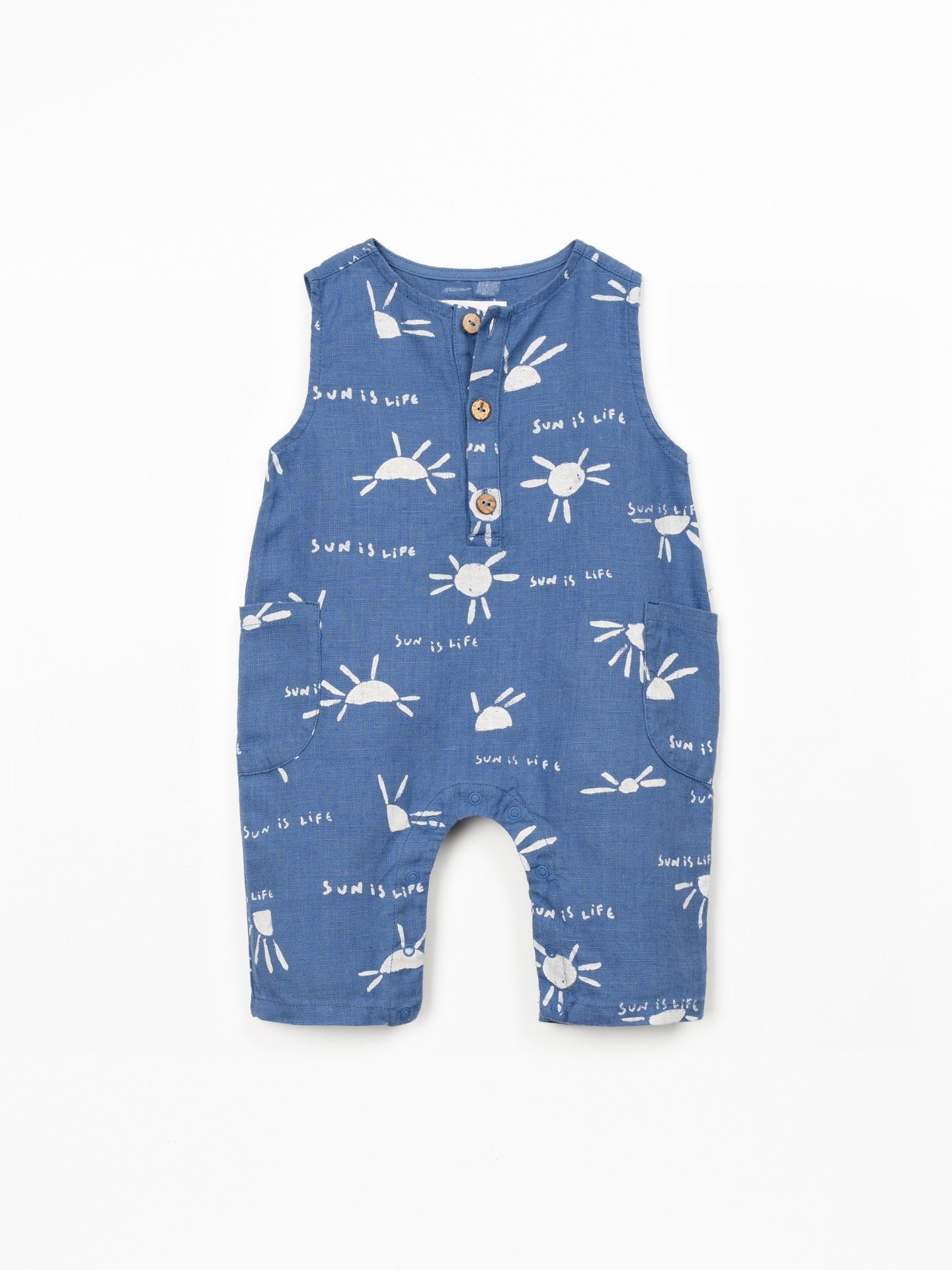 Play Up Boys Printed Linen Jumpsuit || Sun