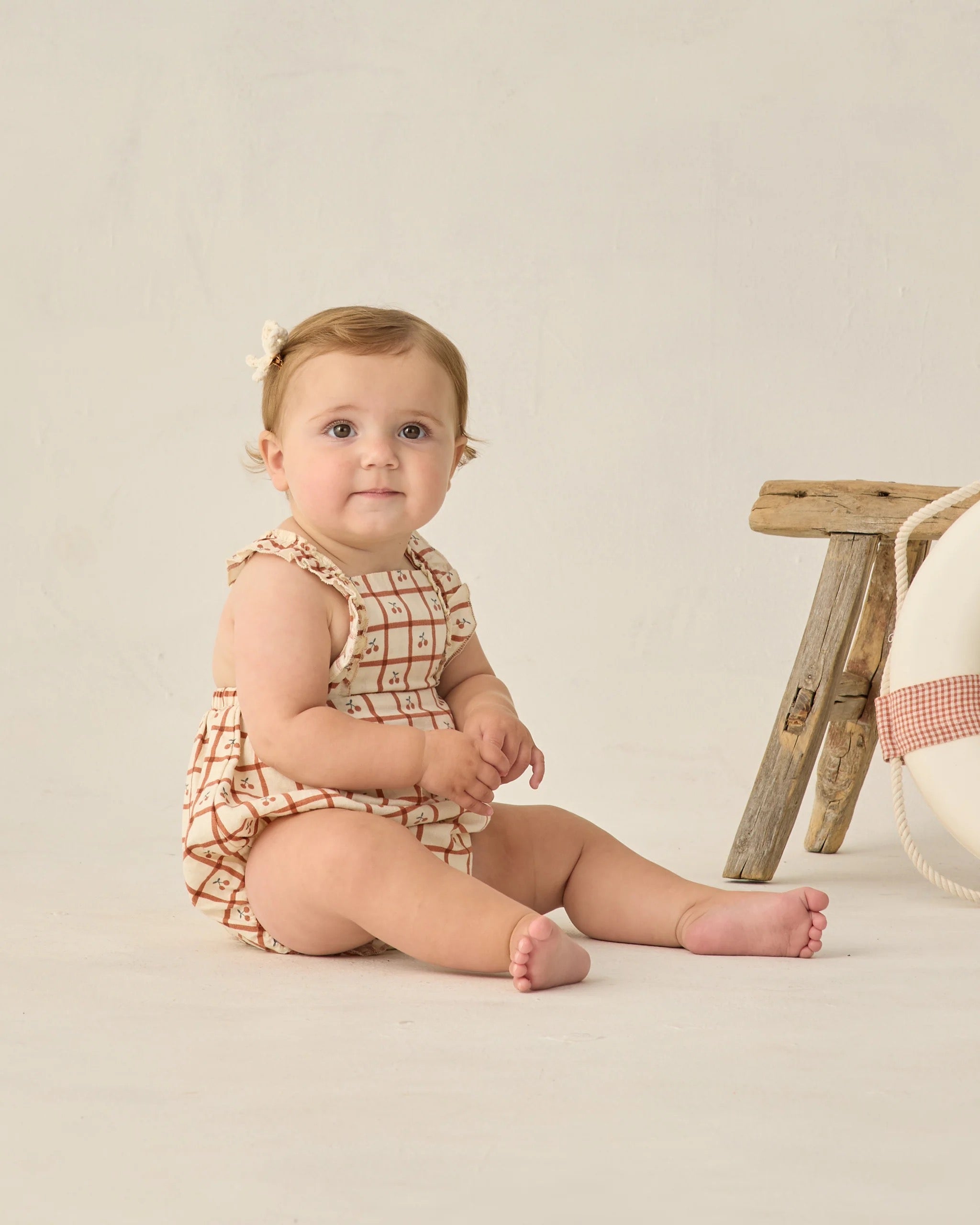 Rylee + Cru Chiara Romper || Cherry Check