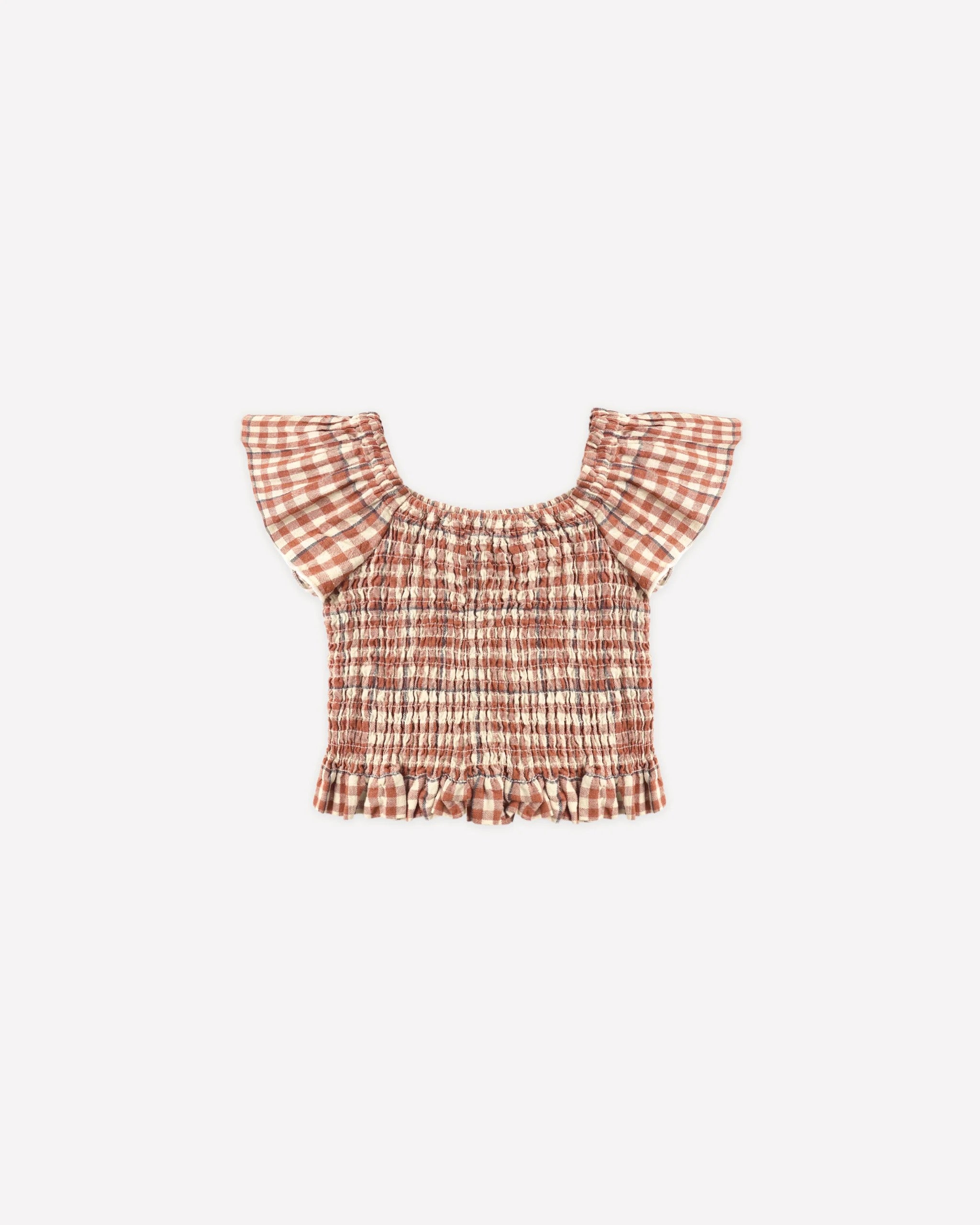 Rylee + Cru Zayla Top || Poppy Gingham