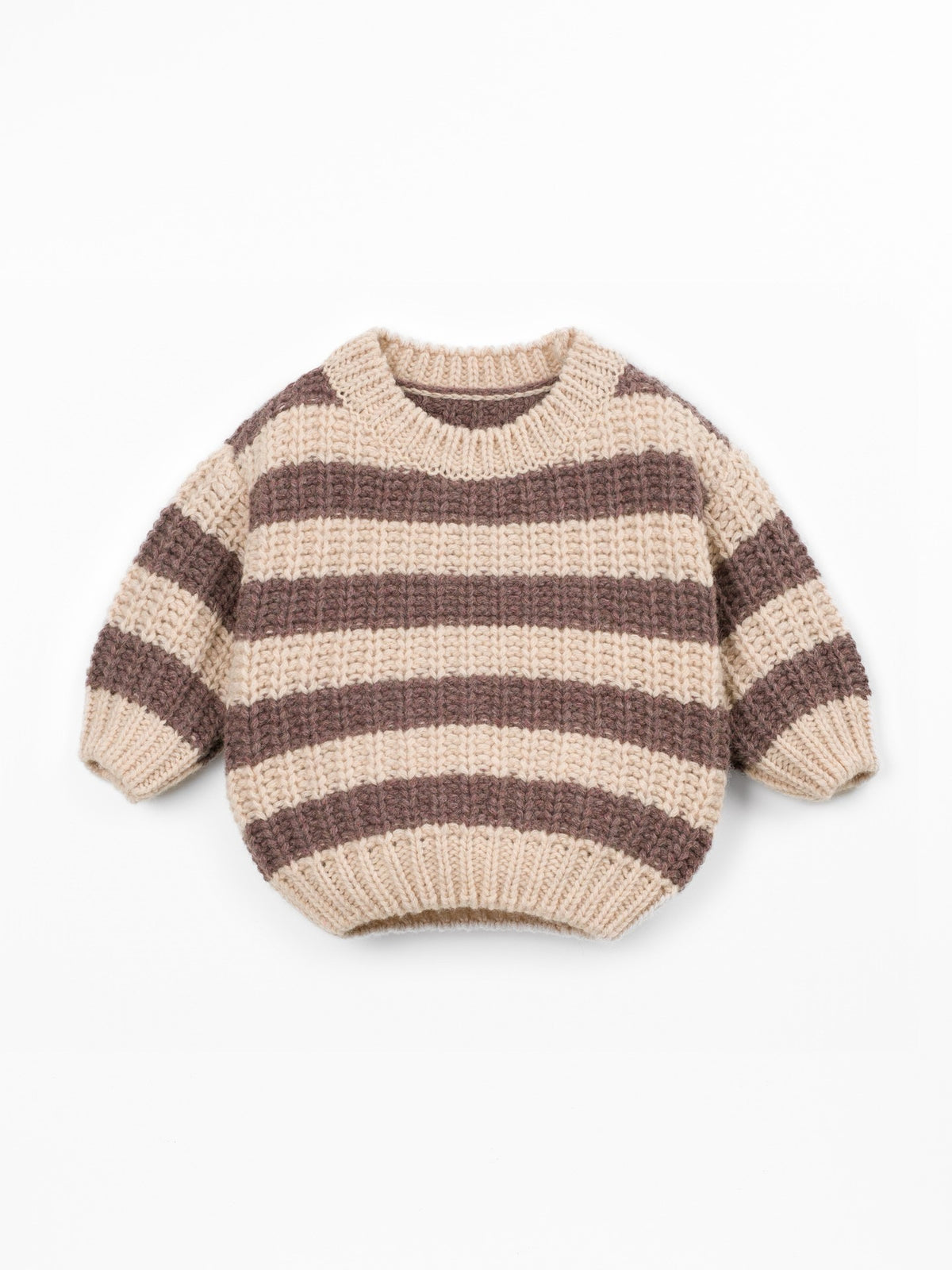 Play Up Knitted Sweater || Brown Stripe
