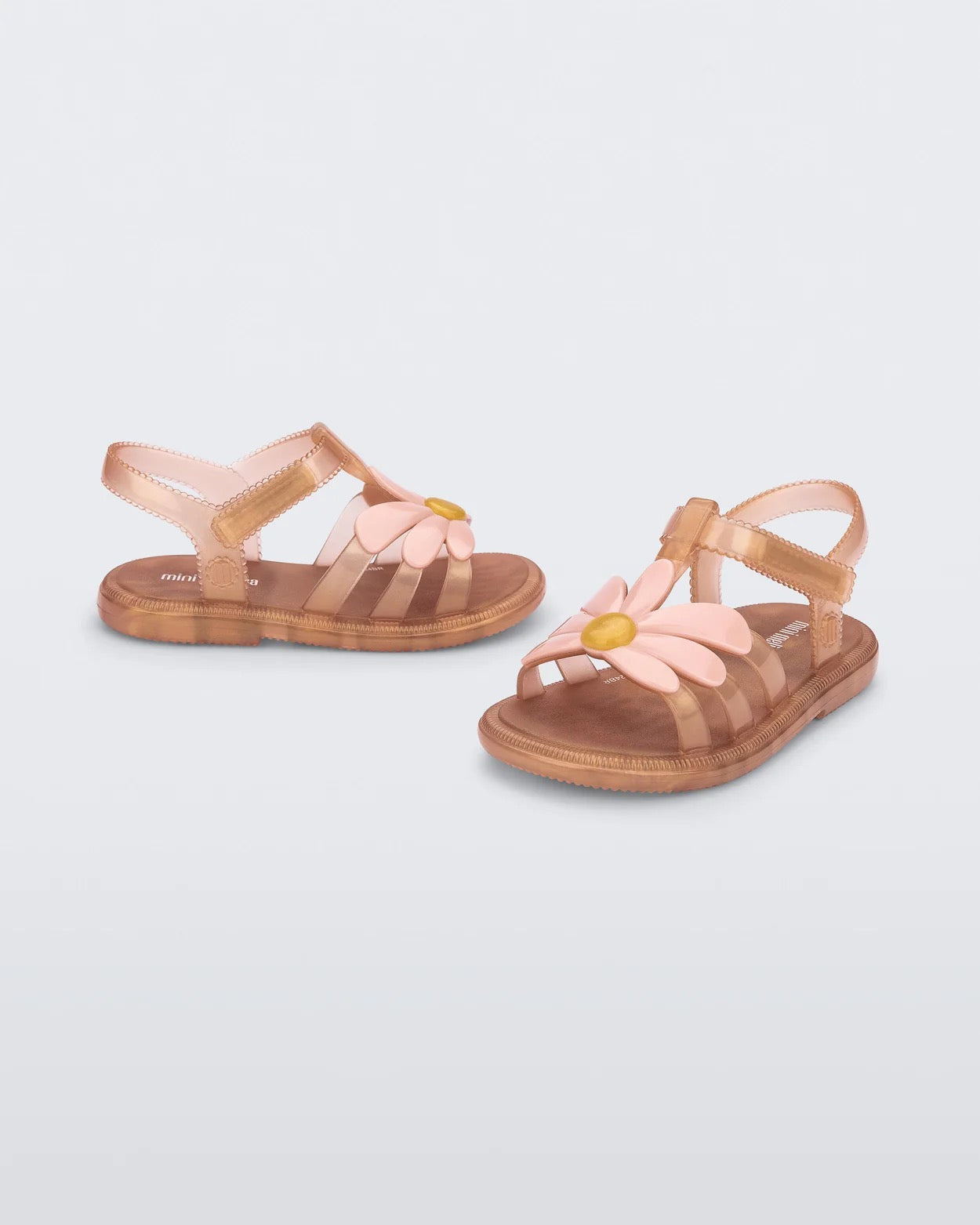 Mini Melissa Hip Bloom Sandal || Pearly Brown