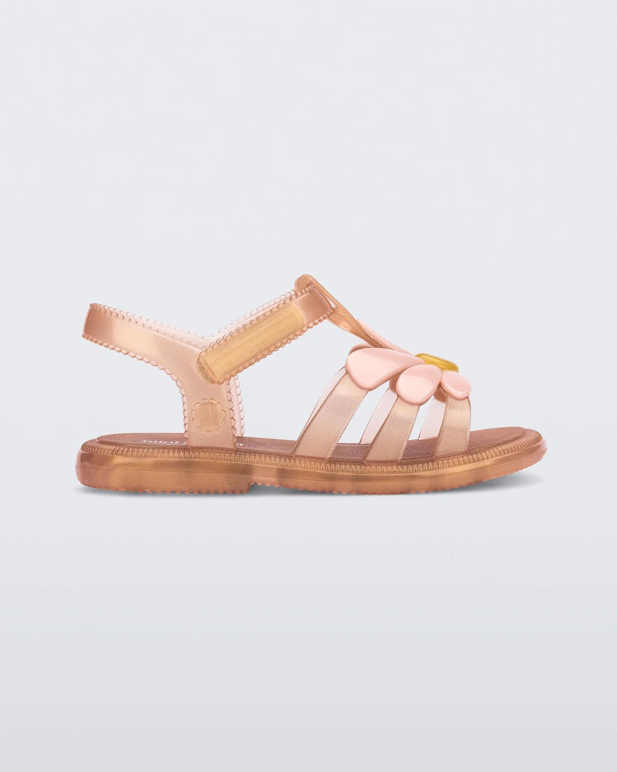 Mini Melissa Hip Bloom Sandal || Pearly Brown