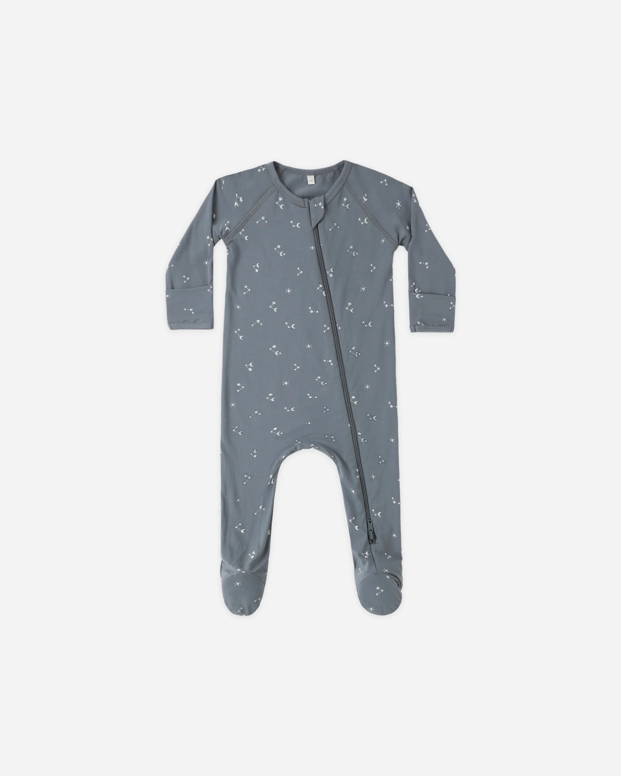 Quincy Mae Bamboo Zip Footie || Starlight