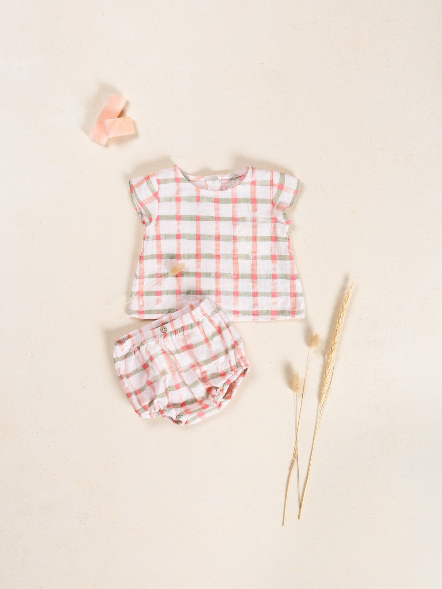 Play Up Organic Cotton Bloomers || Pink Check