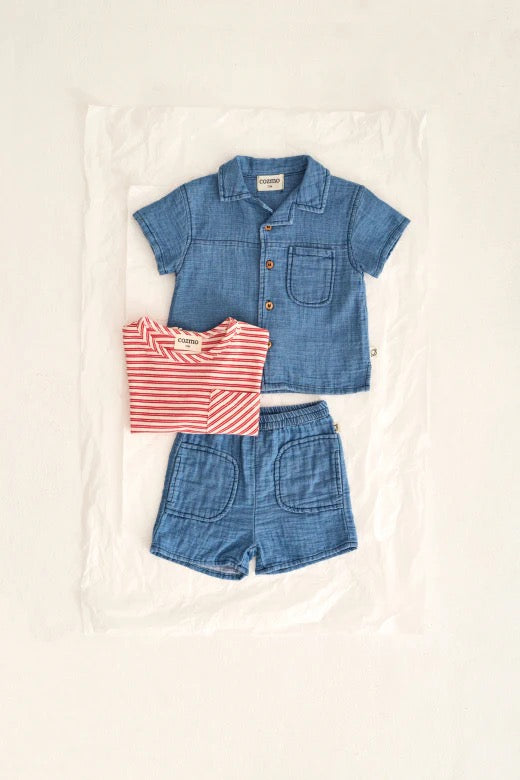 Gauze Cotton Baby Shirt || Gauze