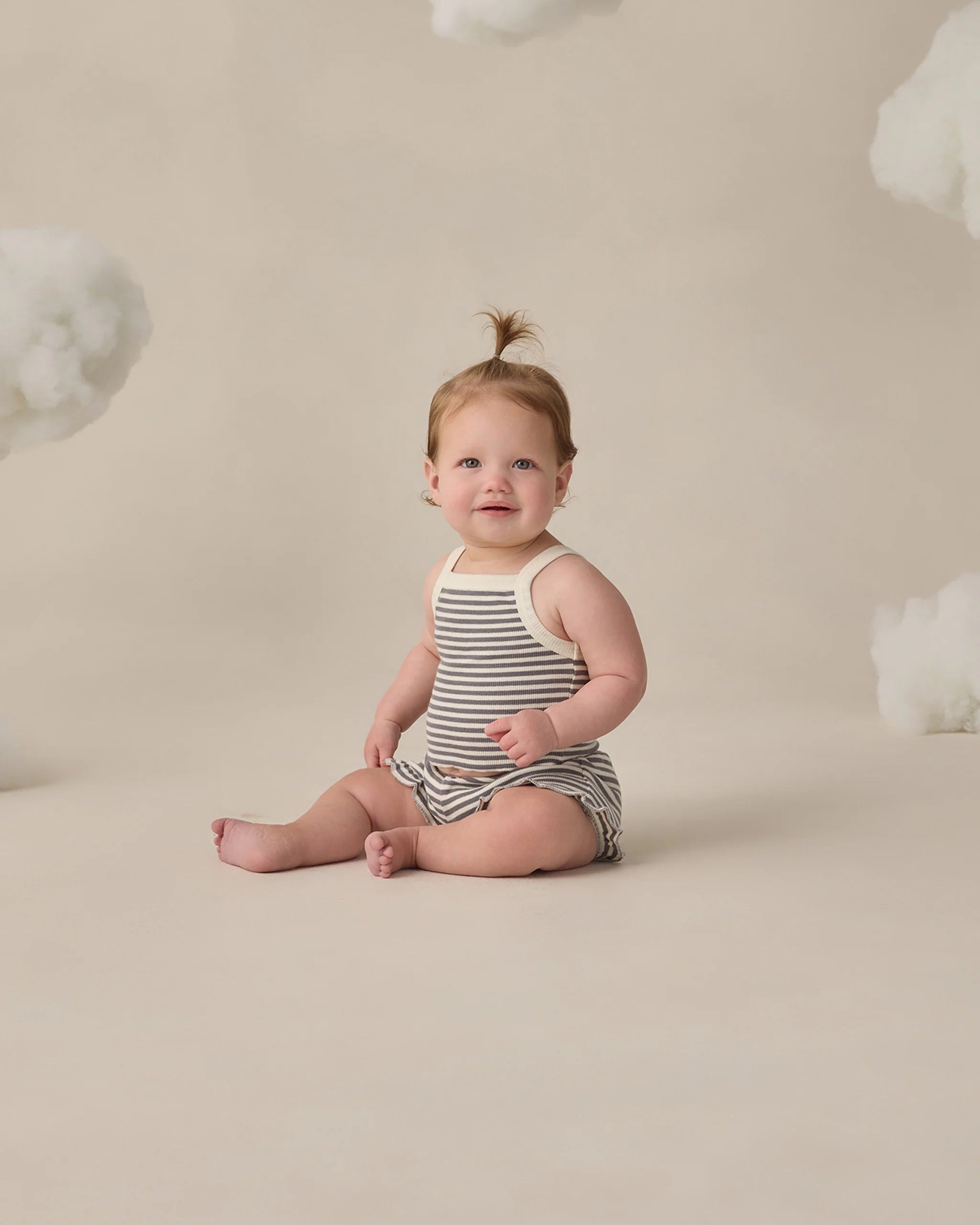 Quincy Mae Evie Tank + Shortie Set || Ocean Stripe