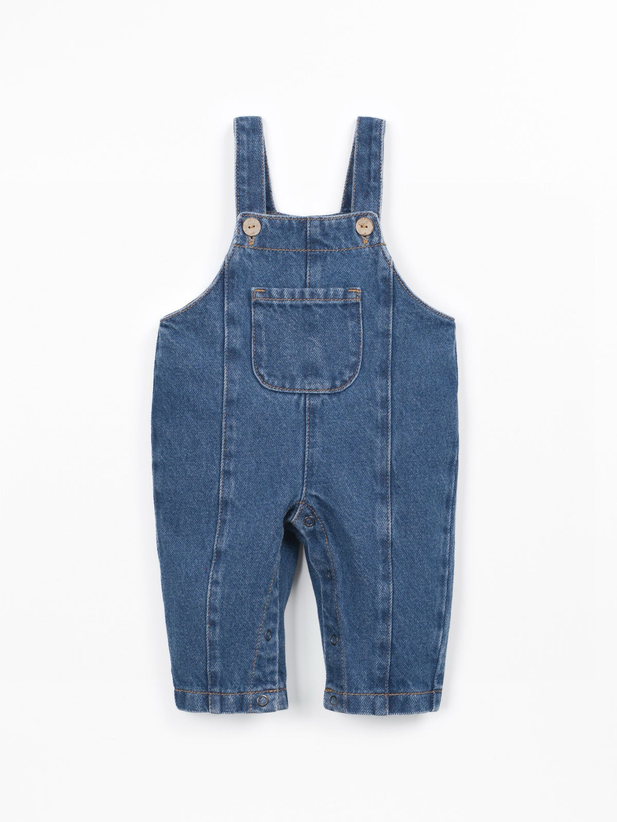 Play Up Denim Jumpsuit with Adjustable Straps || Blue