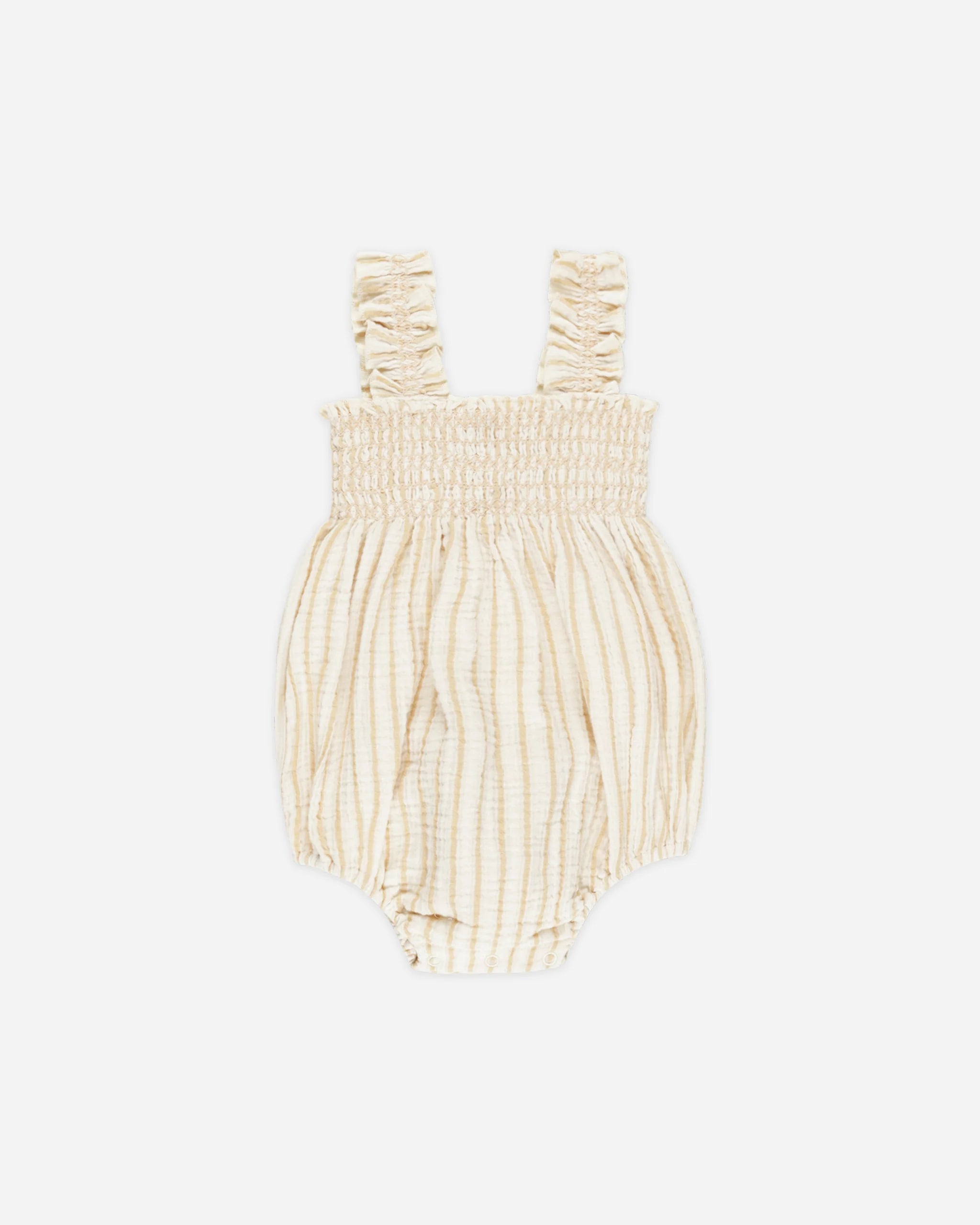 Rylee + Cru Julia Romper || Marigold Stripe