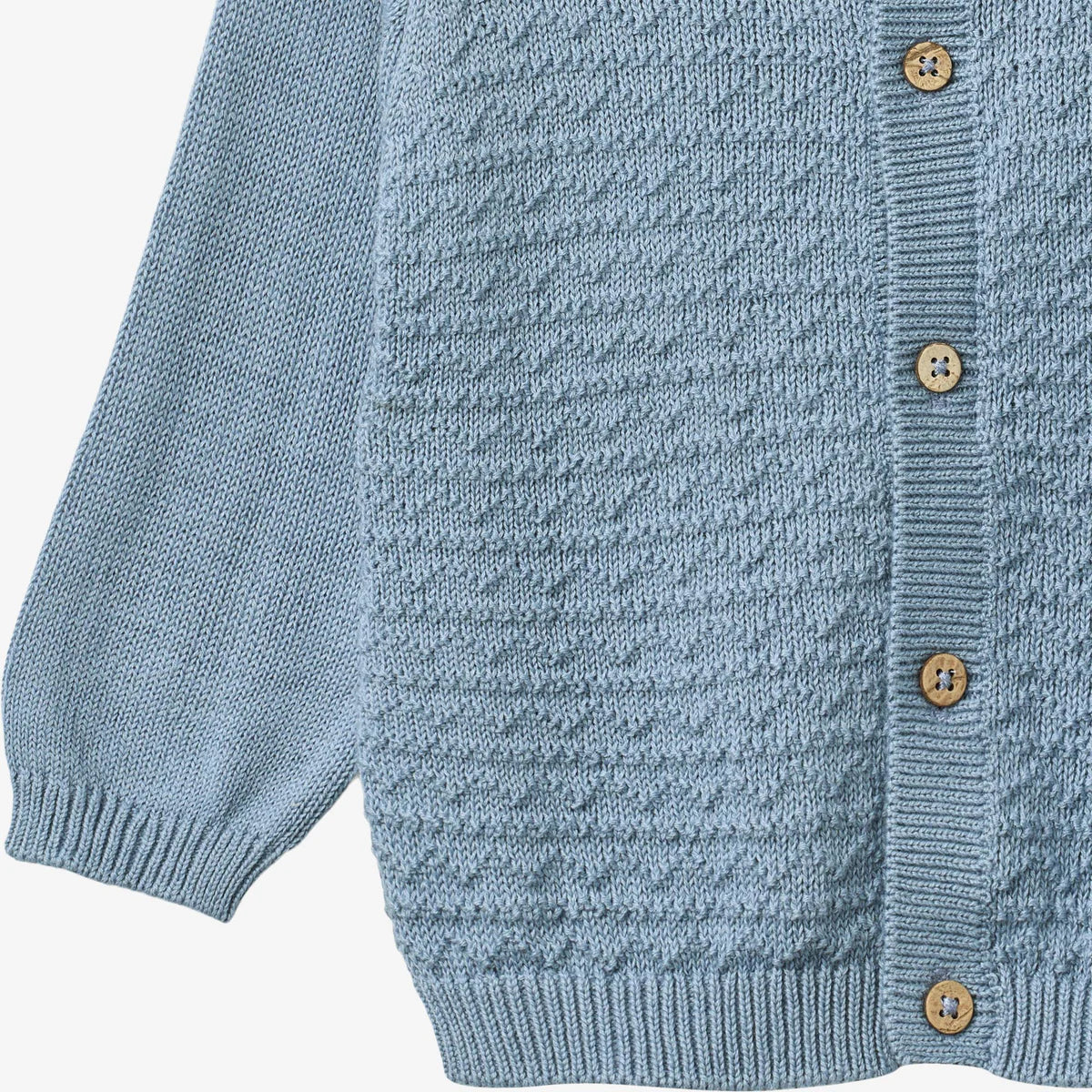 Wheat Knit Cardigan Bjørn || Faded Denim