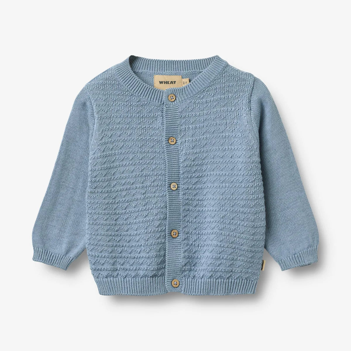 Wheat Knit Cardigan Bjørn || Faded Denim