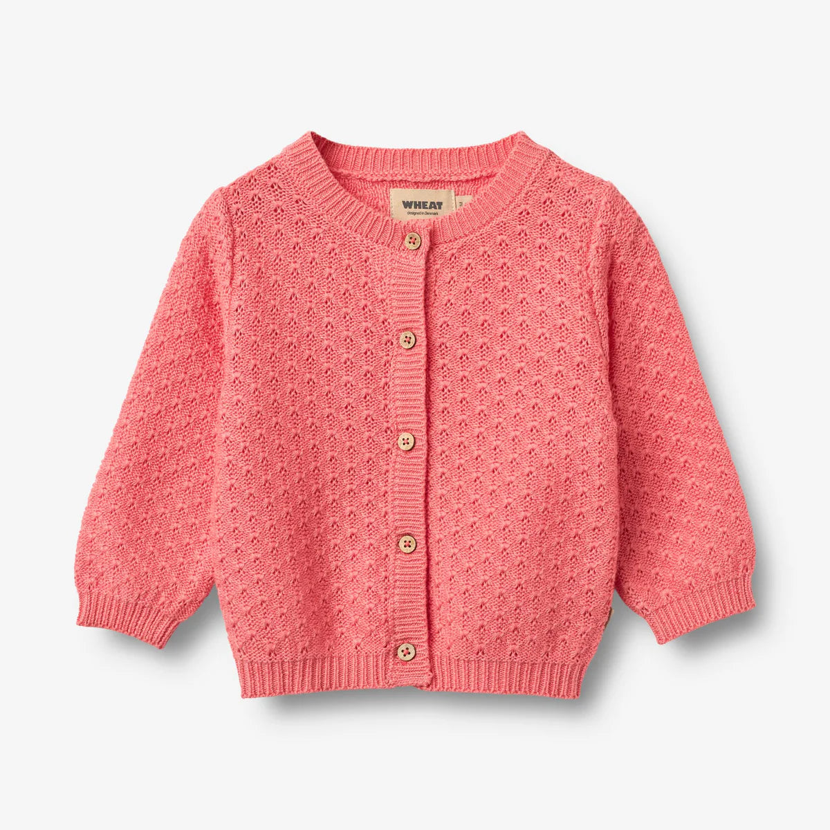 Wheat Knit Cardigan Magnella || Coral