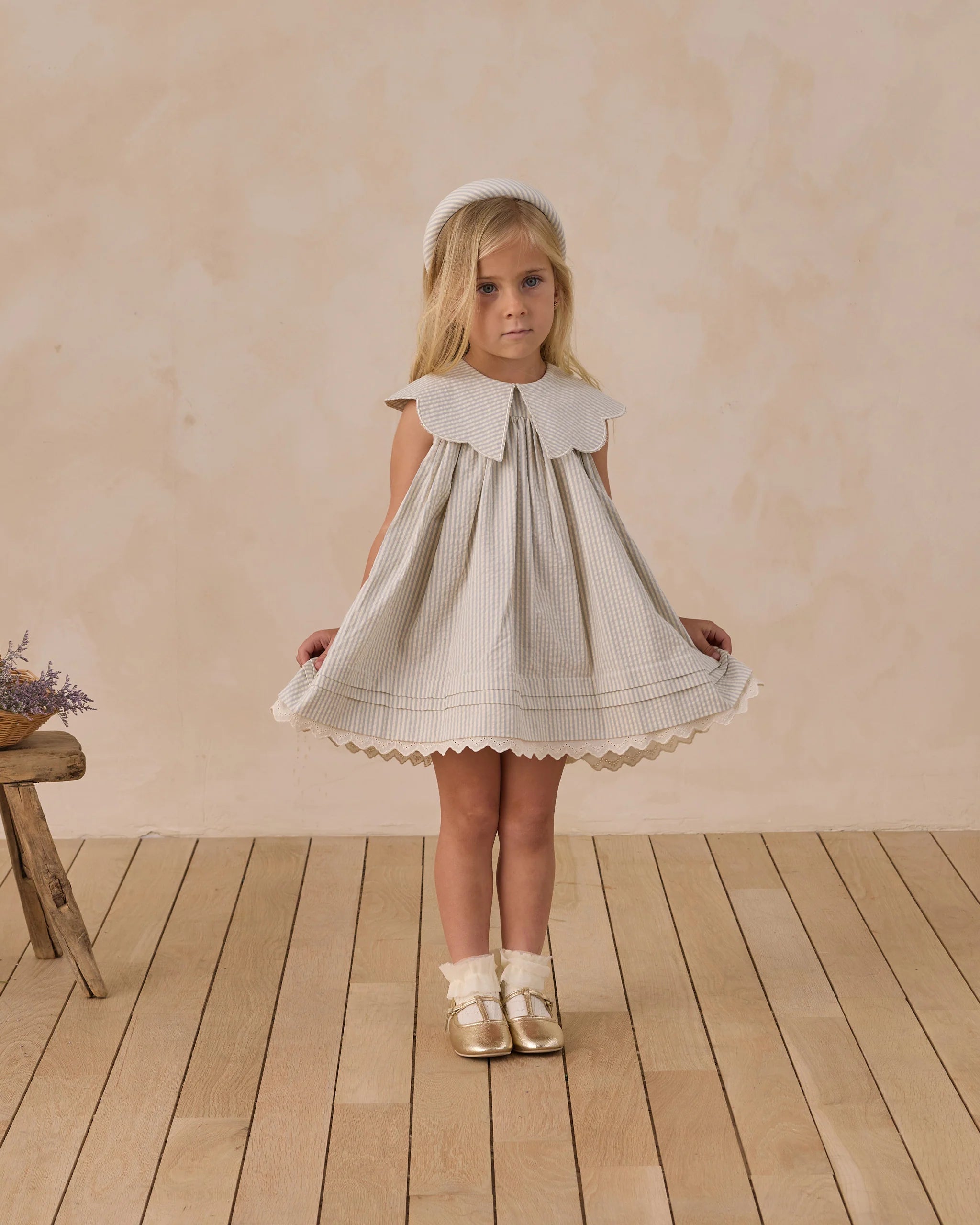 Florence Dress || Sky Stripe