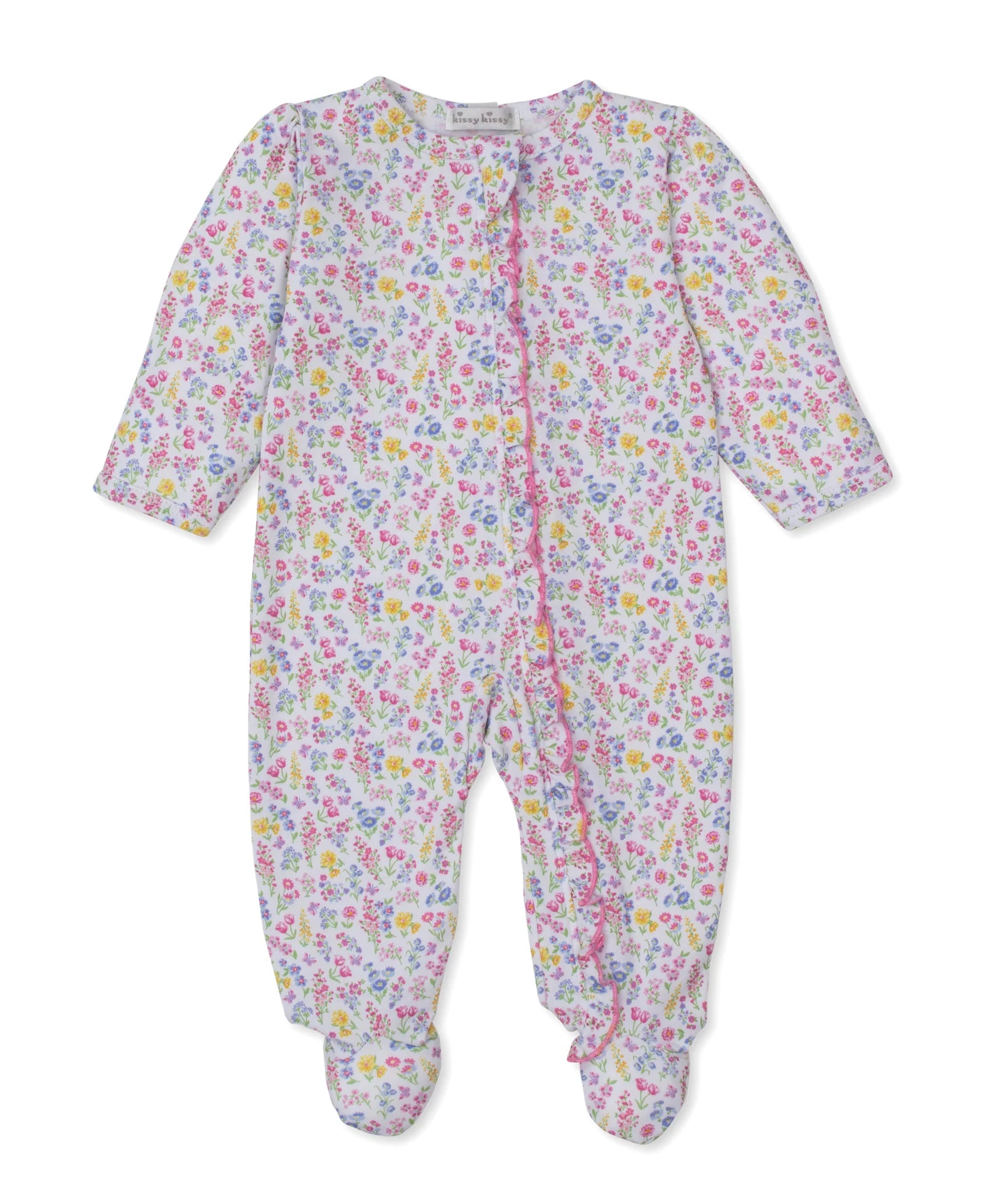 PASTEL GARDENS FLORAL ZIP FOOTIE