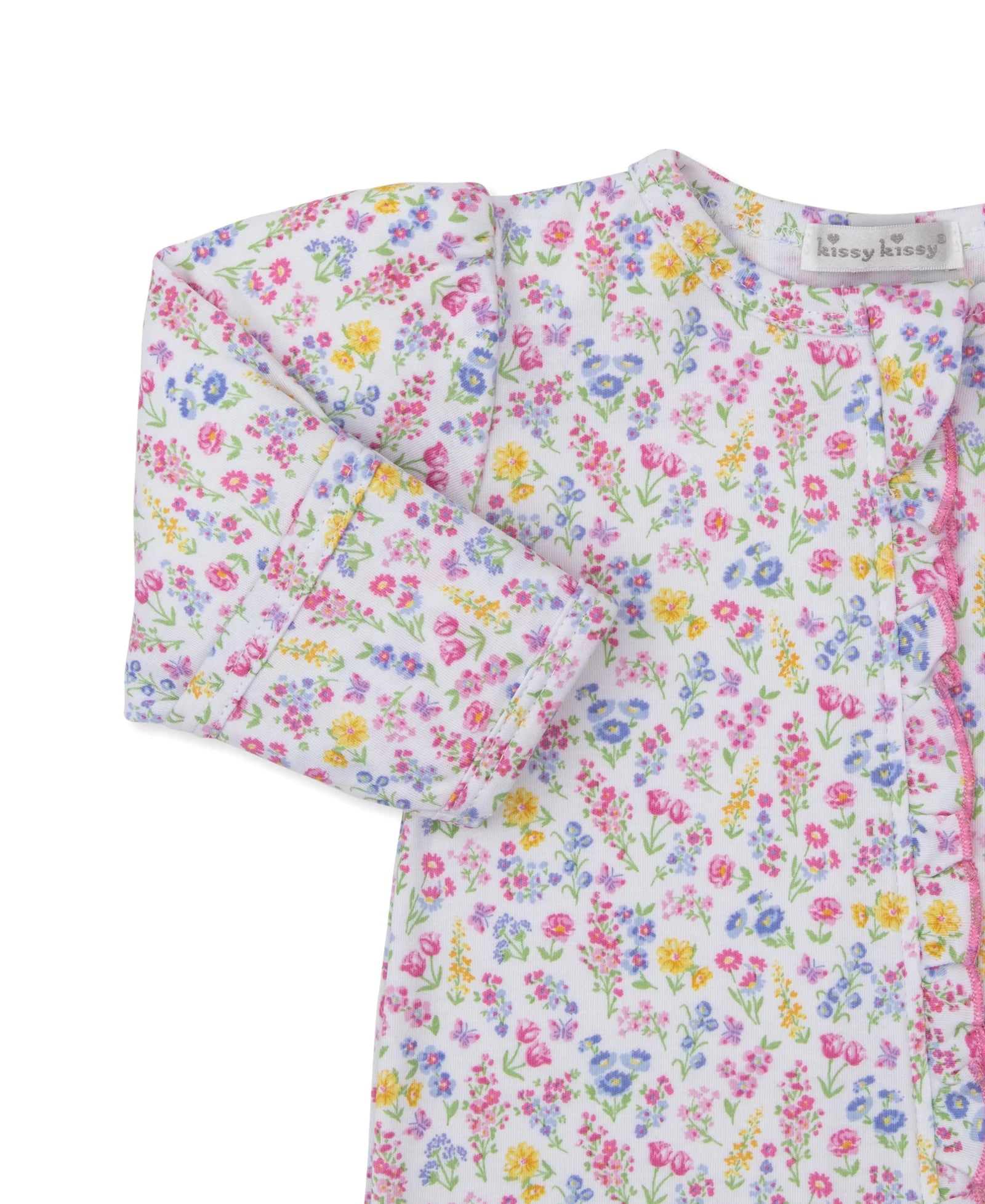 PASTEL GARDENS FLORAL ZIP FOOTIE
