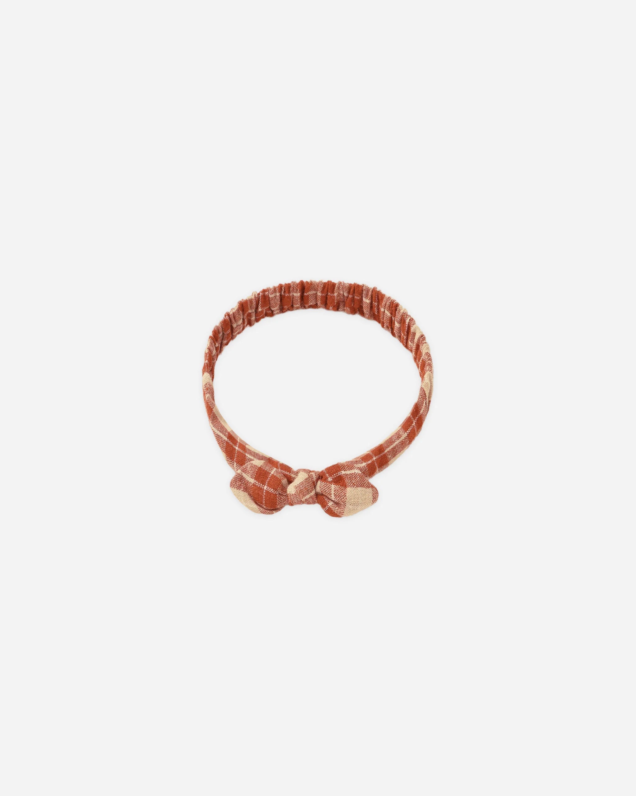 Baby Bow Headband || Red Plaid